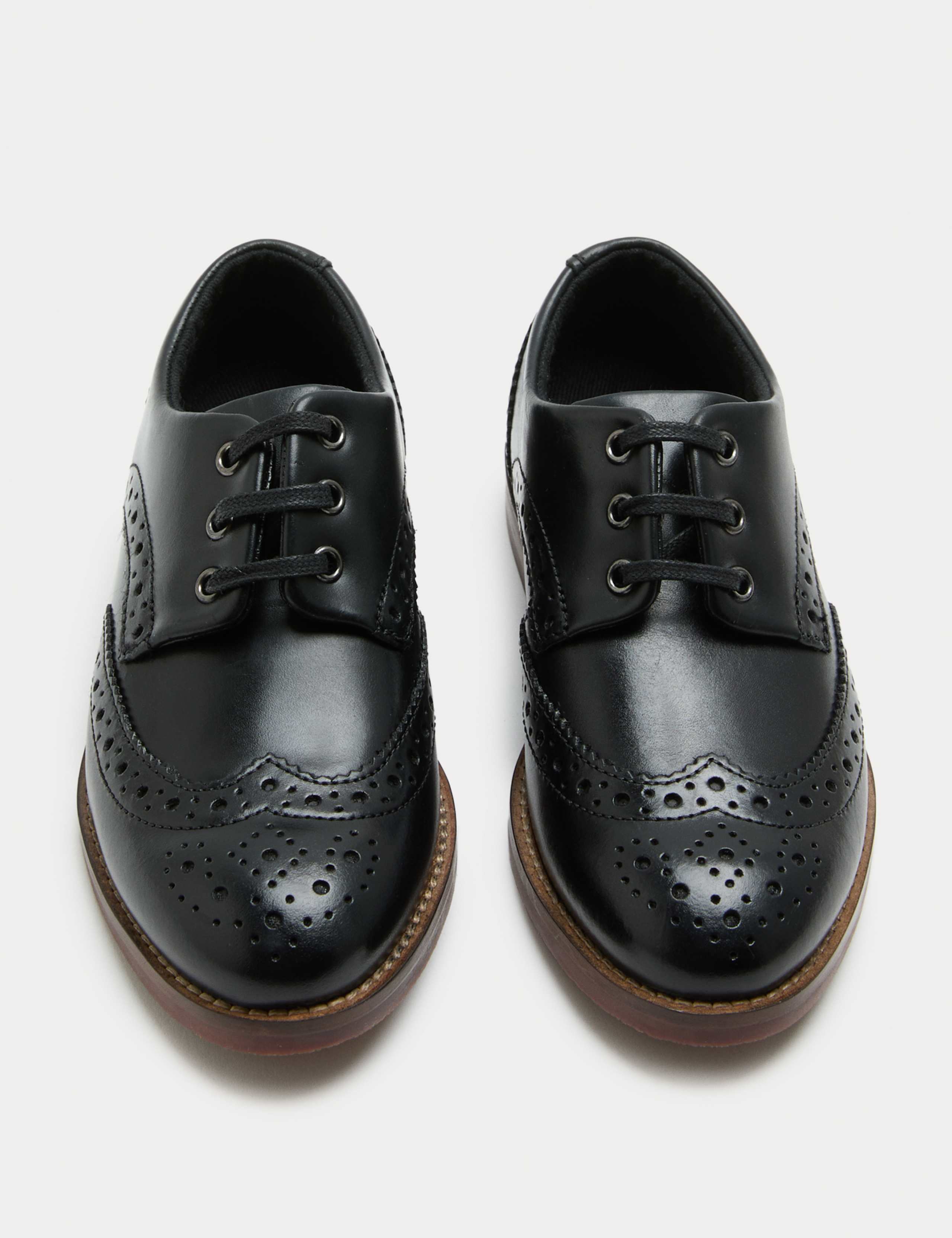 Kids' Leather Lace Up Brogues (8 Small - 7 Large) 3 of 4