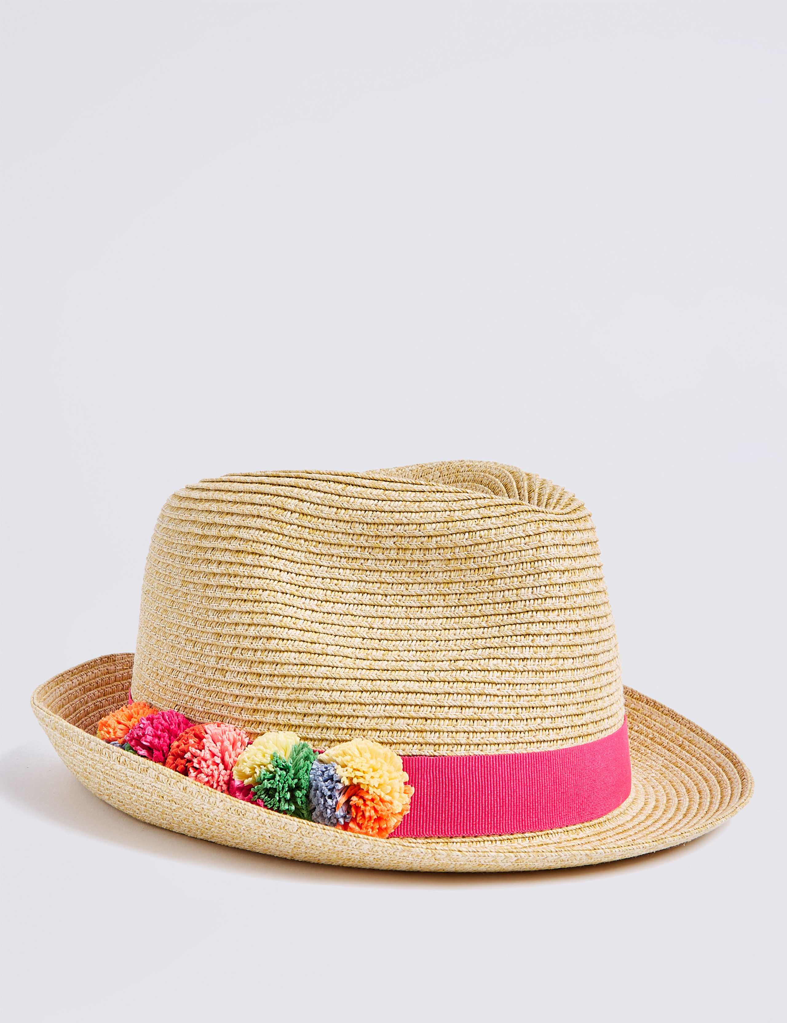 Kids’ Pom-pom Trilby Hat (3-14 Years) 1 of 4