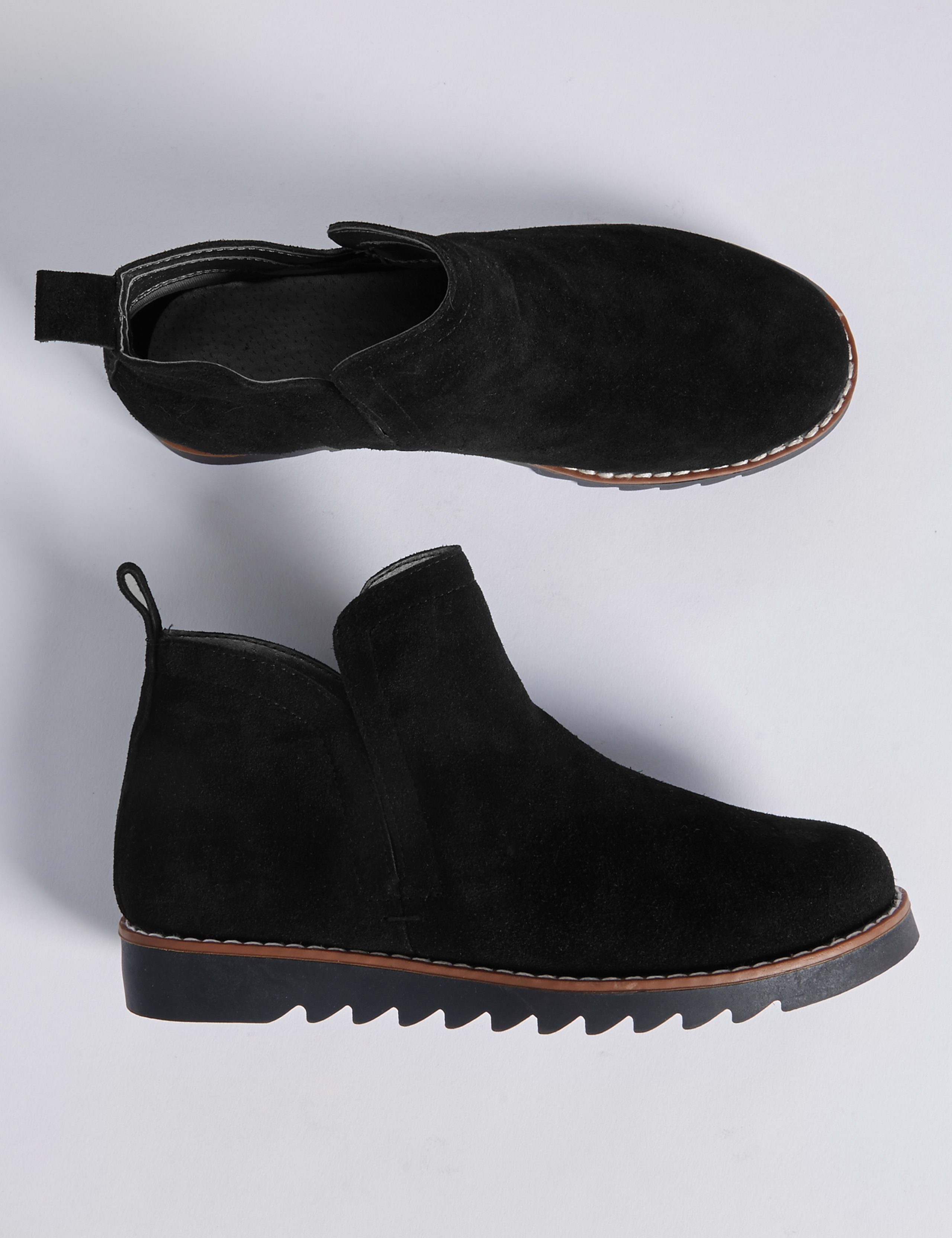 Kids' Suede Pull-on Ankle Boots 2 of 4