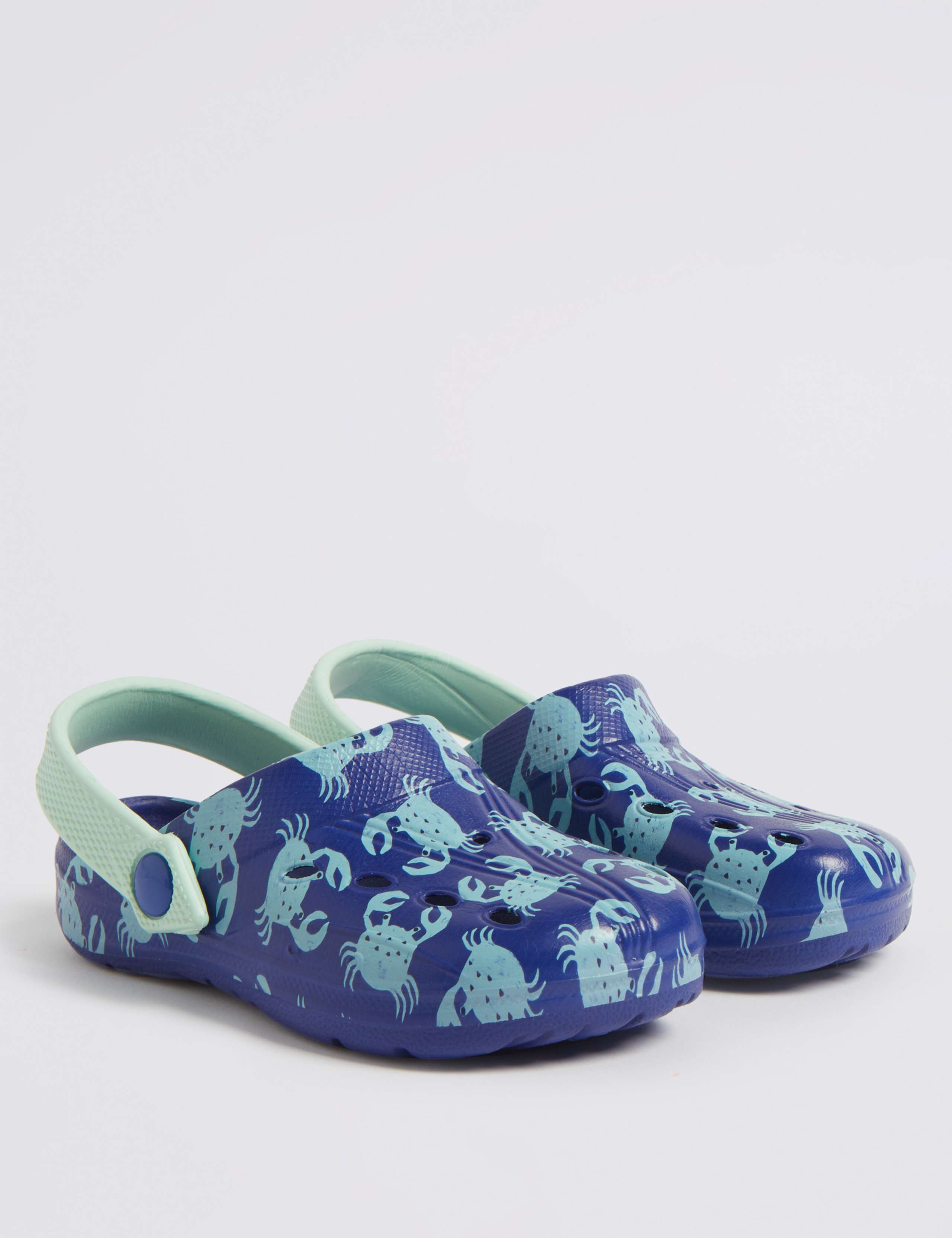 Kids’ Crab Print Cloggs (5 Small - 12 Small) 1 of 4