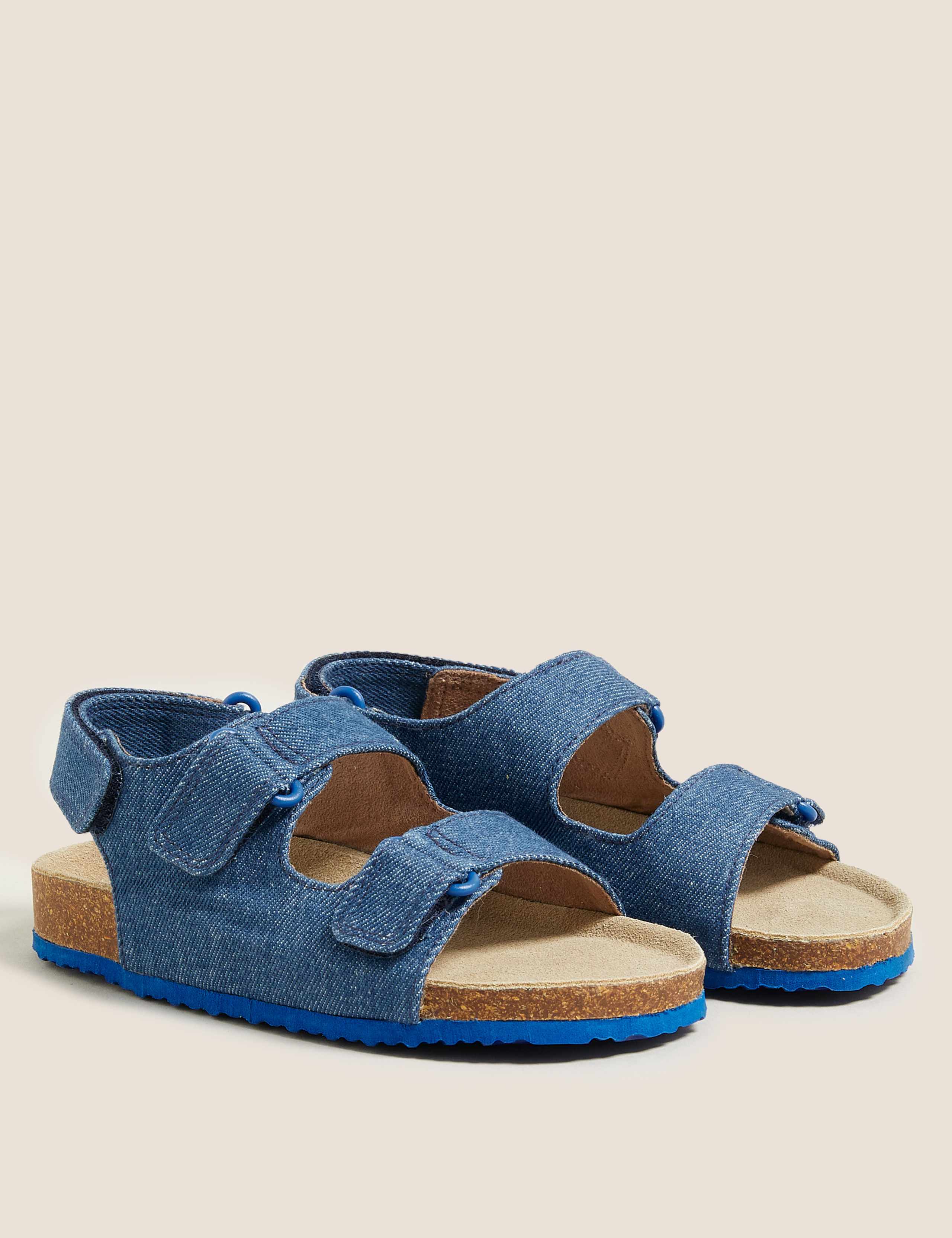 Kids' Denim Riptape Sandals (5 Small - 12 Small) 1 of 5