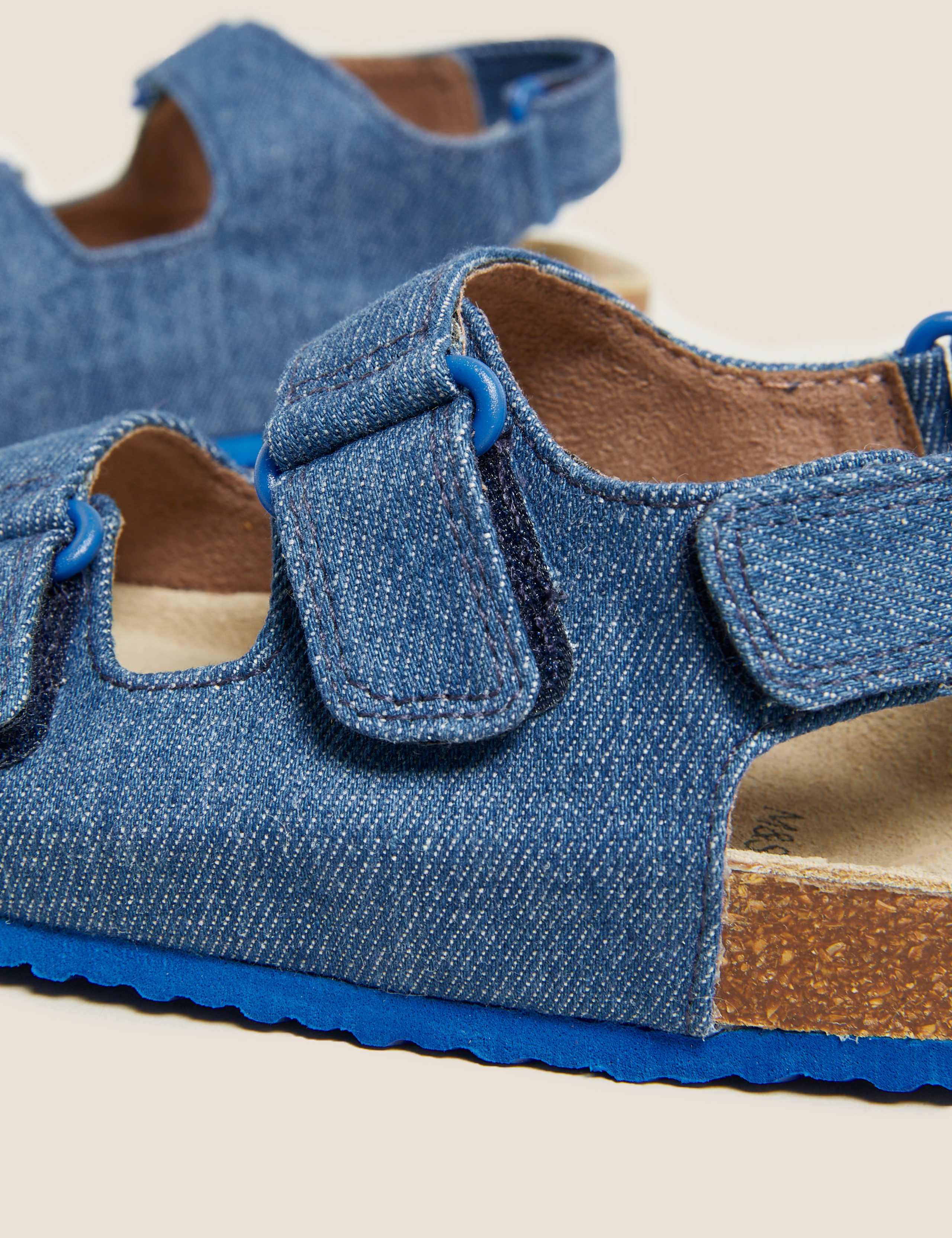 Kids' Denim Riptape Sandals (5 Small - 12 Small) 3 of 5