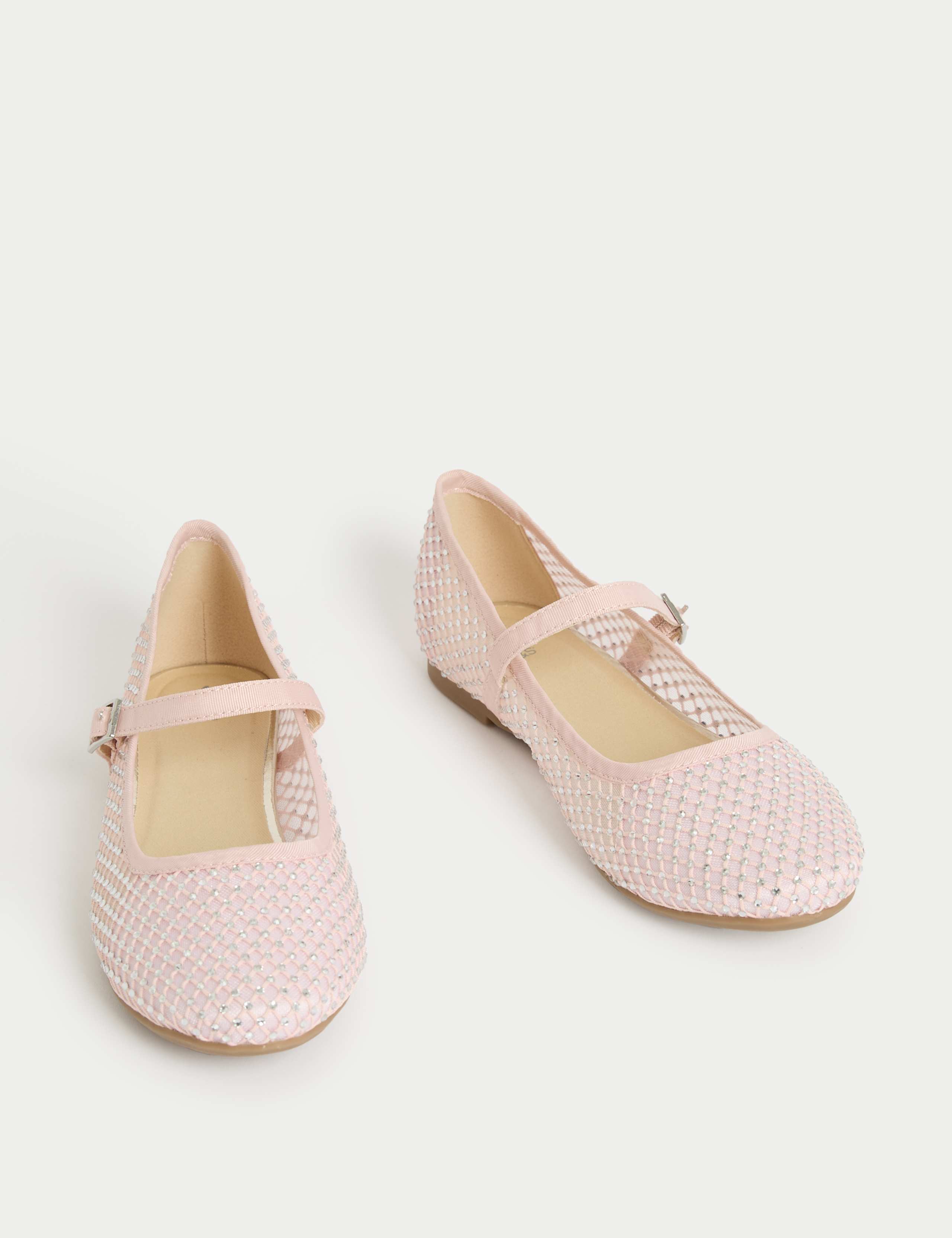 Kids' Diamante Mesh Ballet Pumps (10 Small - 6 Large) 2 of 4