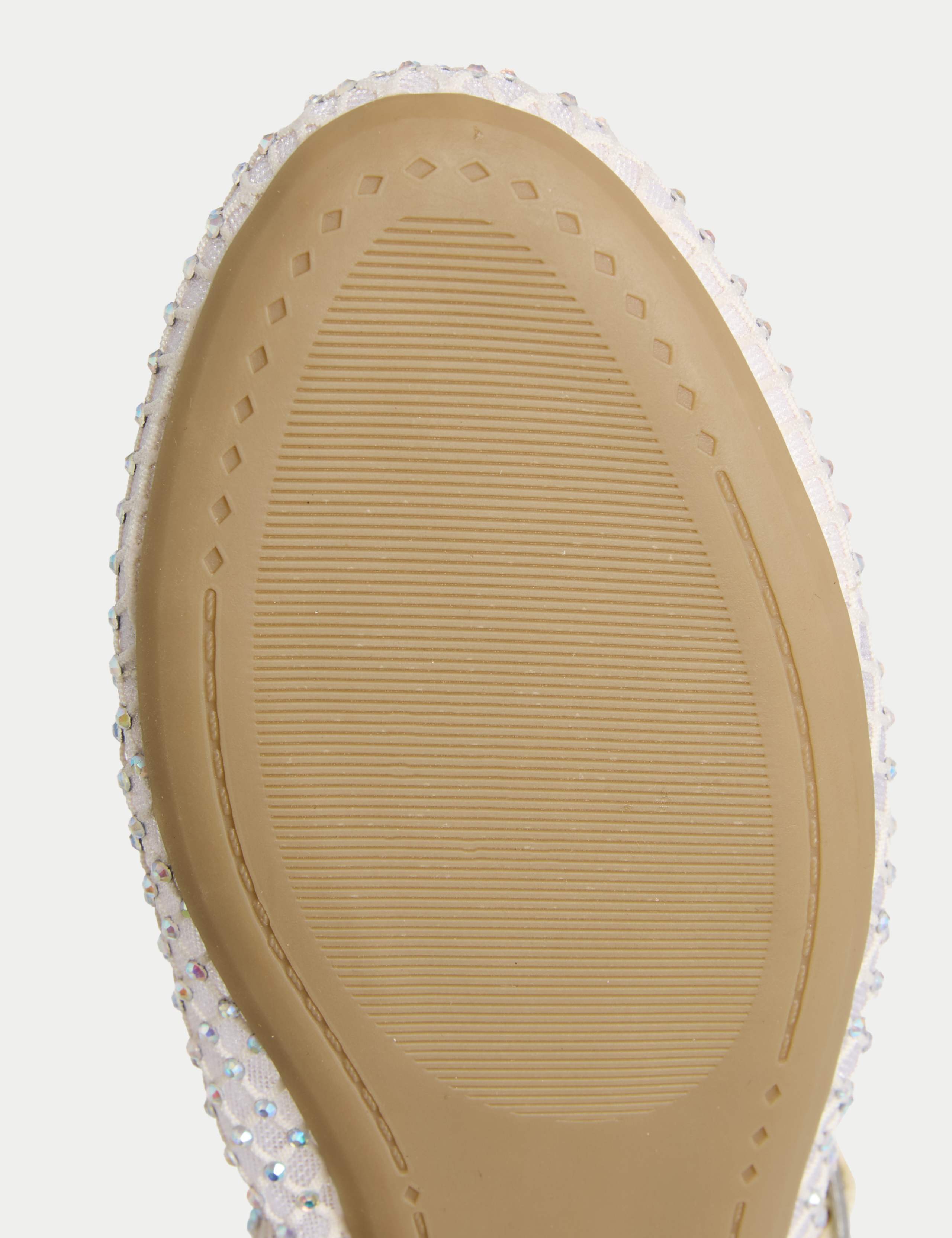 Kids' Diamante Mesh Ballet Pumps (10 Small - 6 Large) 4 of 4
