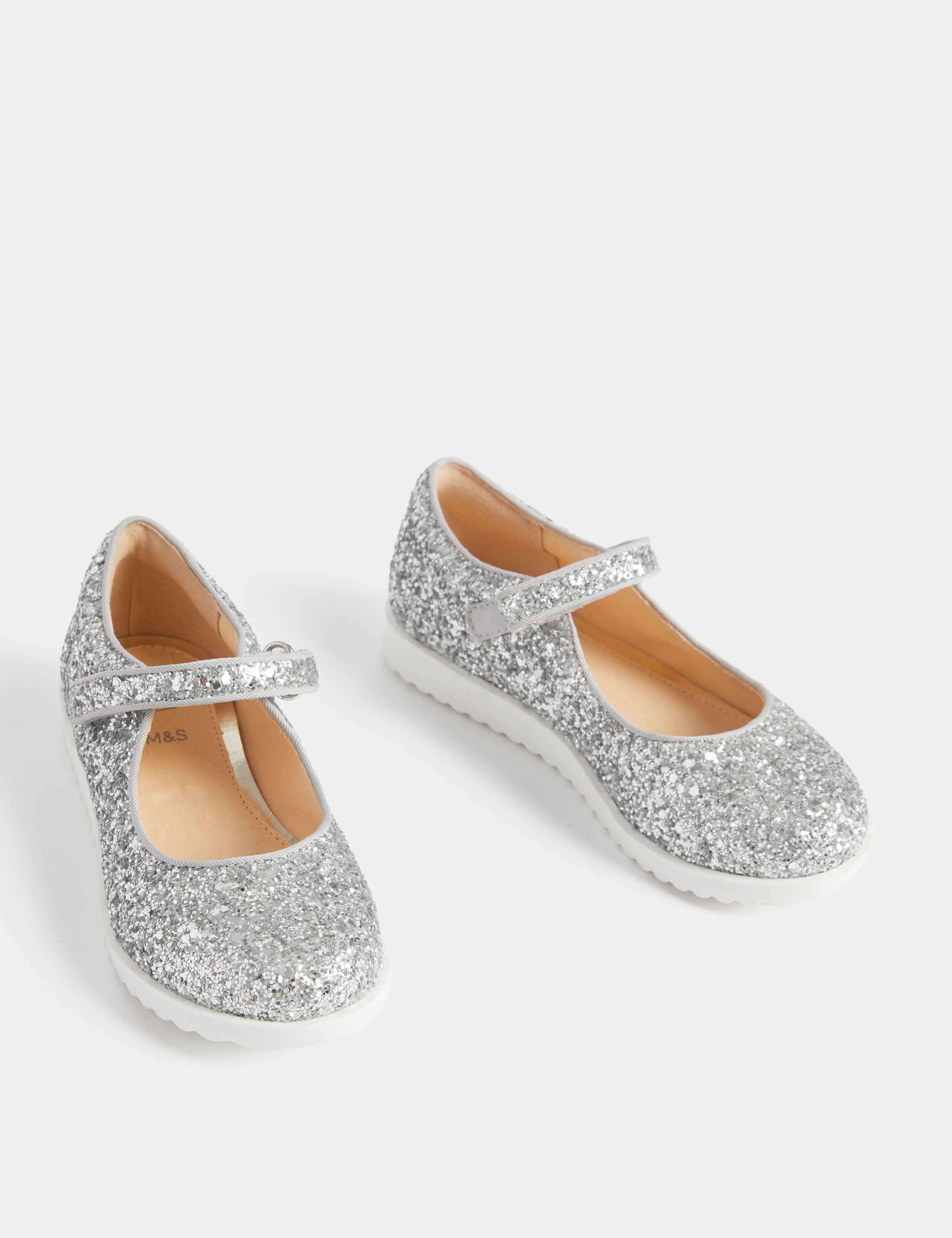 Kids' Glitter Riptape Mary Jane Shoes (4 Small - 2 Large) 2 of 4