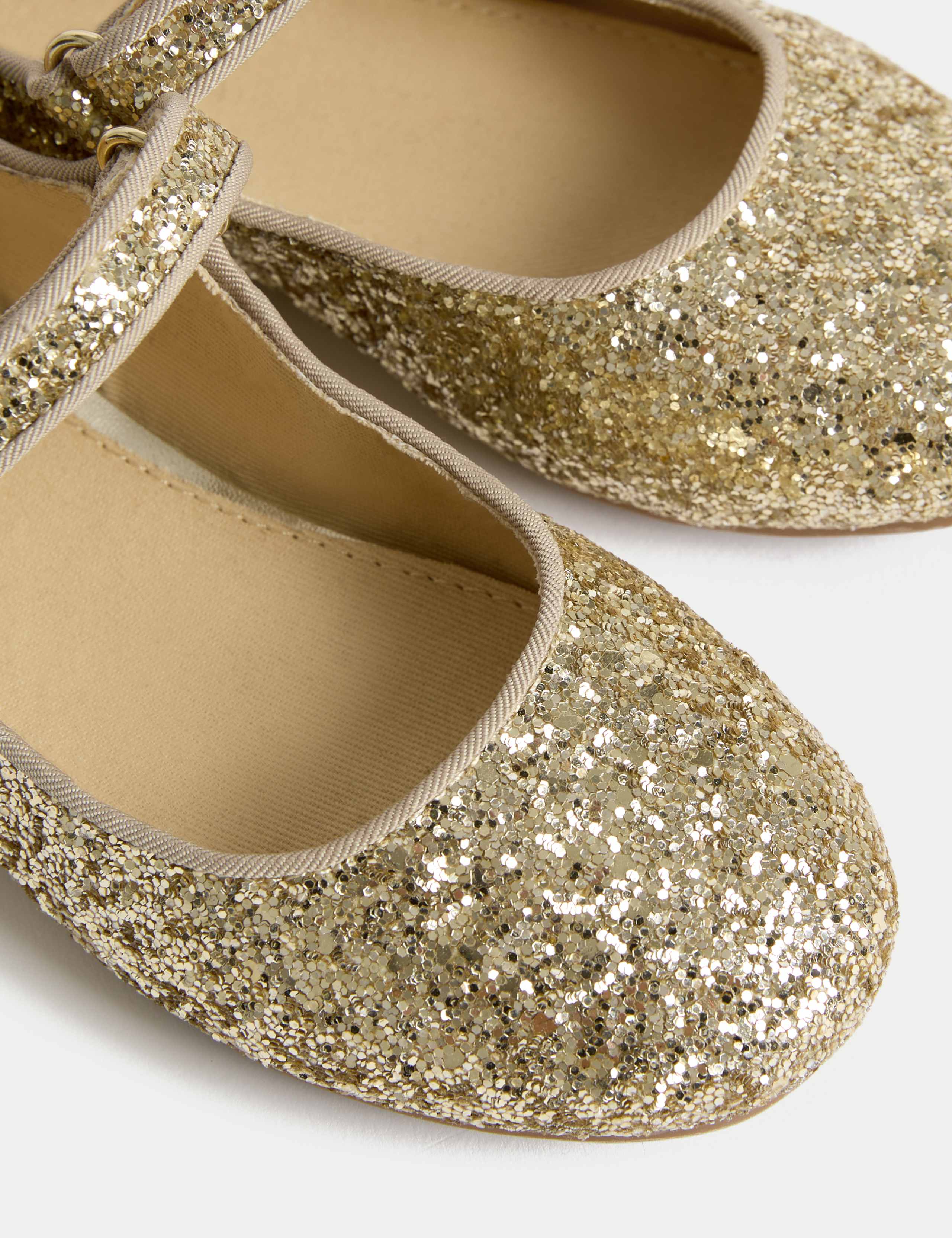Kids' Glitter Mary Jane Ballet Pumps (4 Small-2 Large) 3 of 4