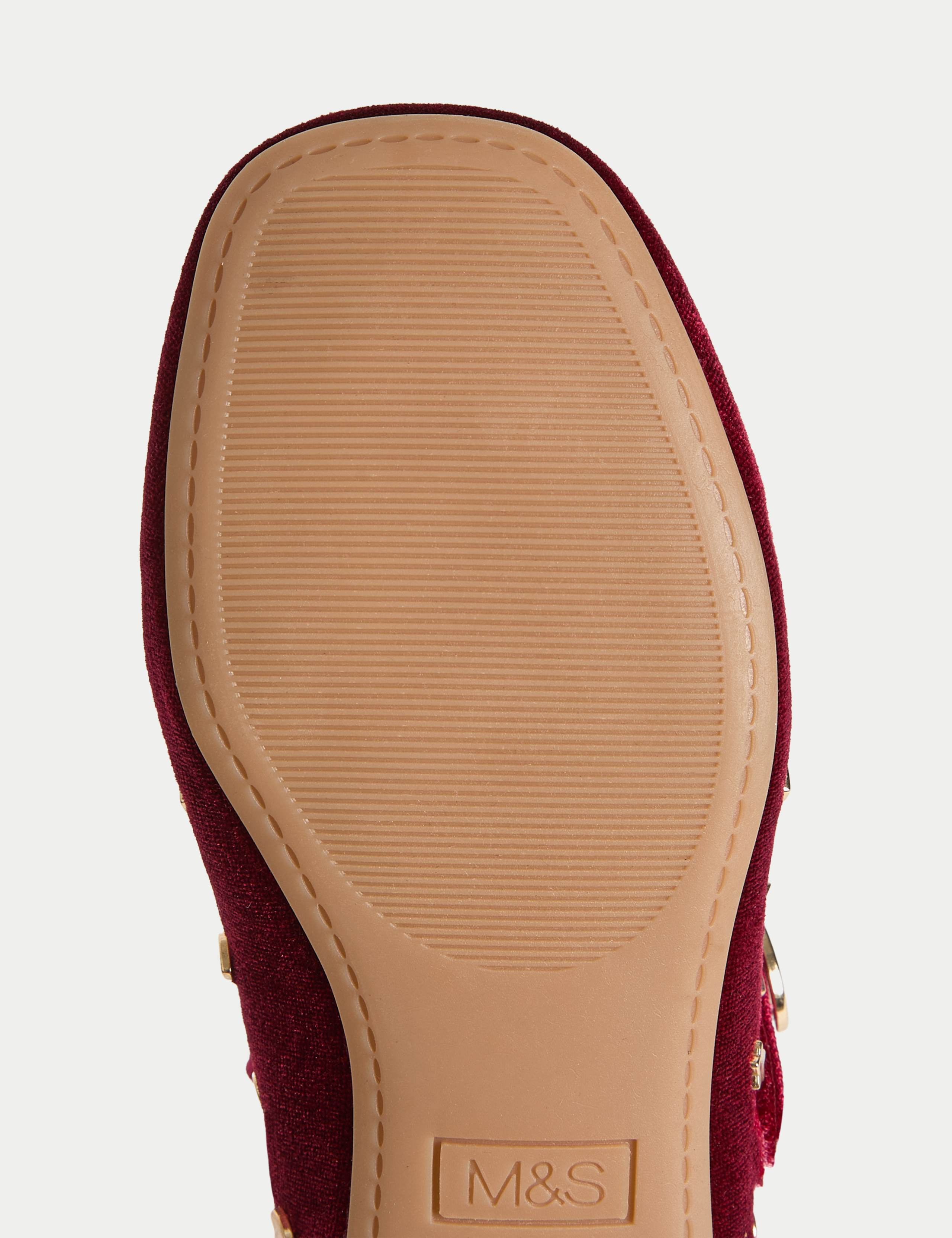 Kids' Velvet Studded Ballet Pumps (4 Small - 2 Large) 4 of 4