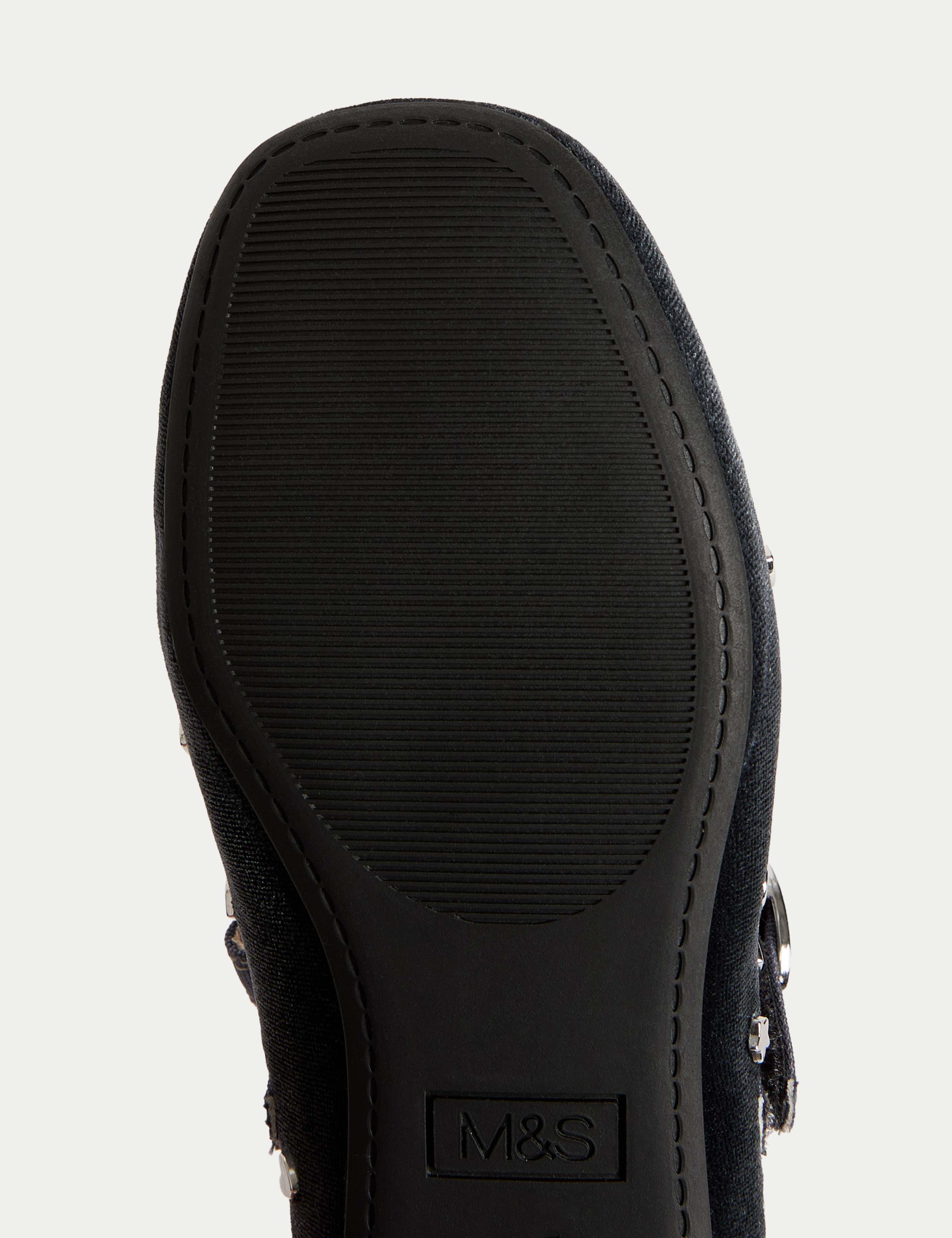 Kids' Velvet Studded Ballet Pumps (4 Small - 2 Large) 4 of 4