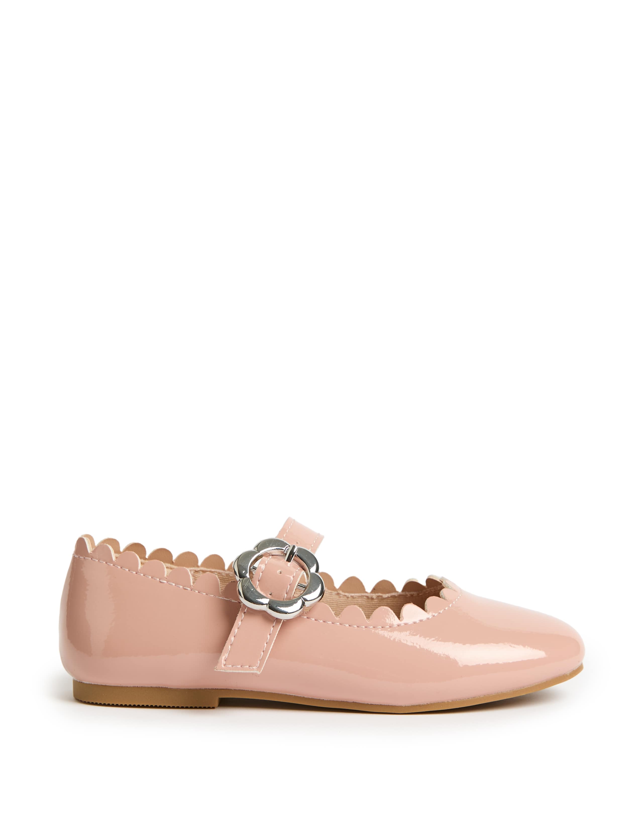 Kids' Patent Scallop Trim Ballet Pumps (4 Small - 2 Large) 1 of 4