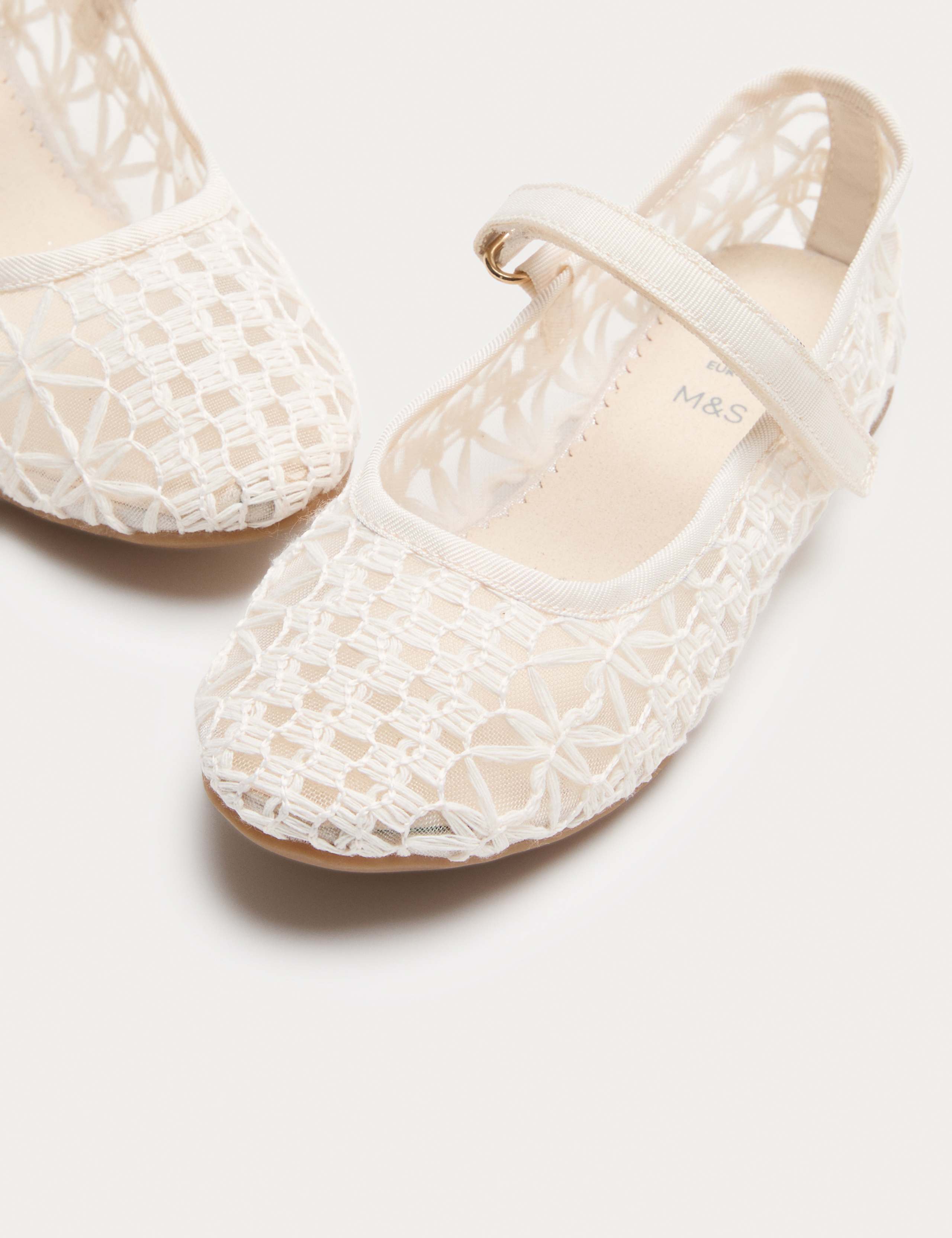 Stitched Mesh Ballet Pumps (4 Small-2 Large) 1 of 3