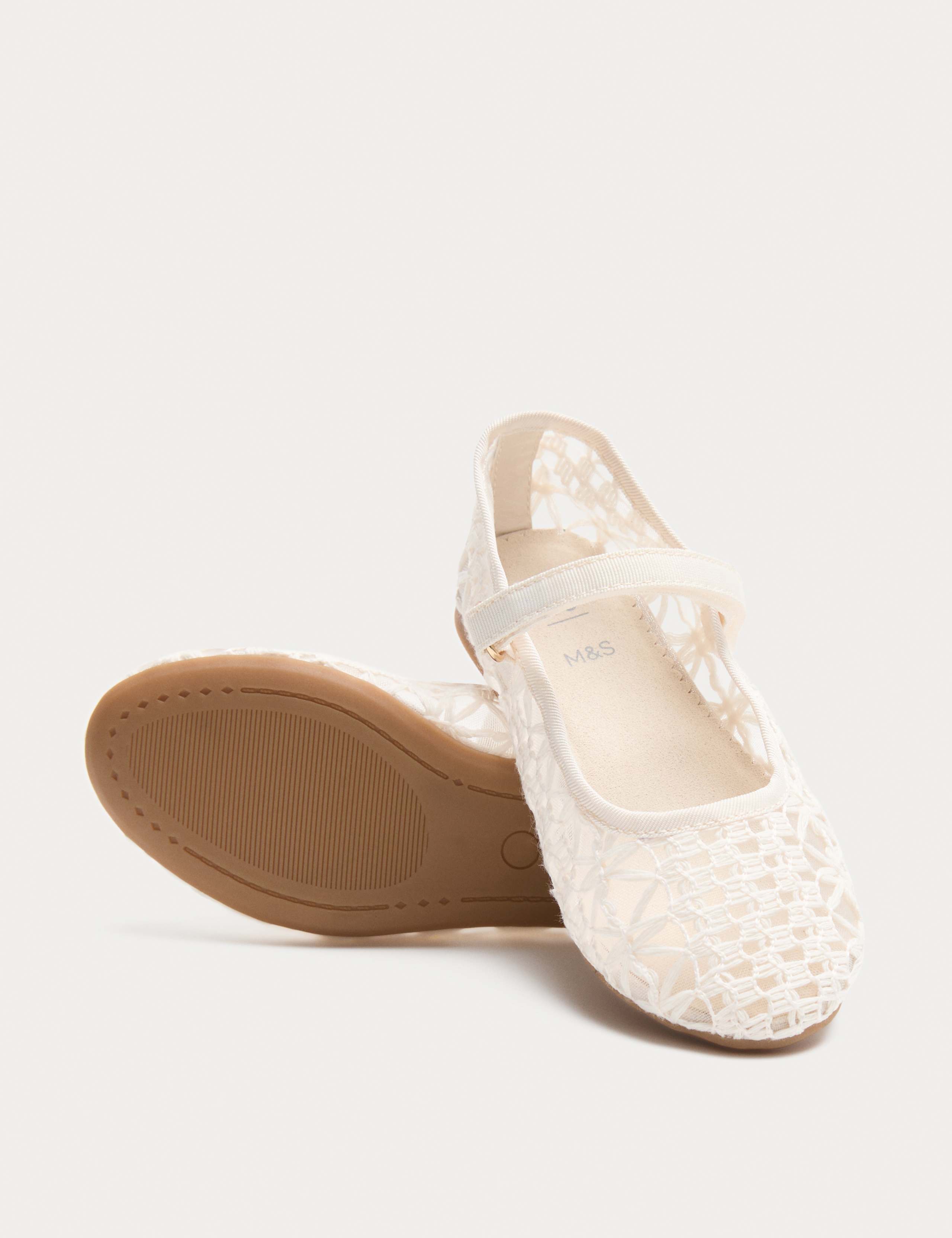 Kids' Stitched Mesh Ballet Pumps (4 Small-2 Large) 3 of 3