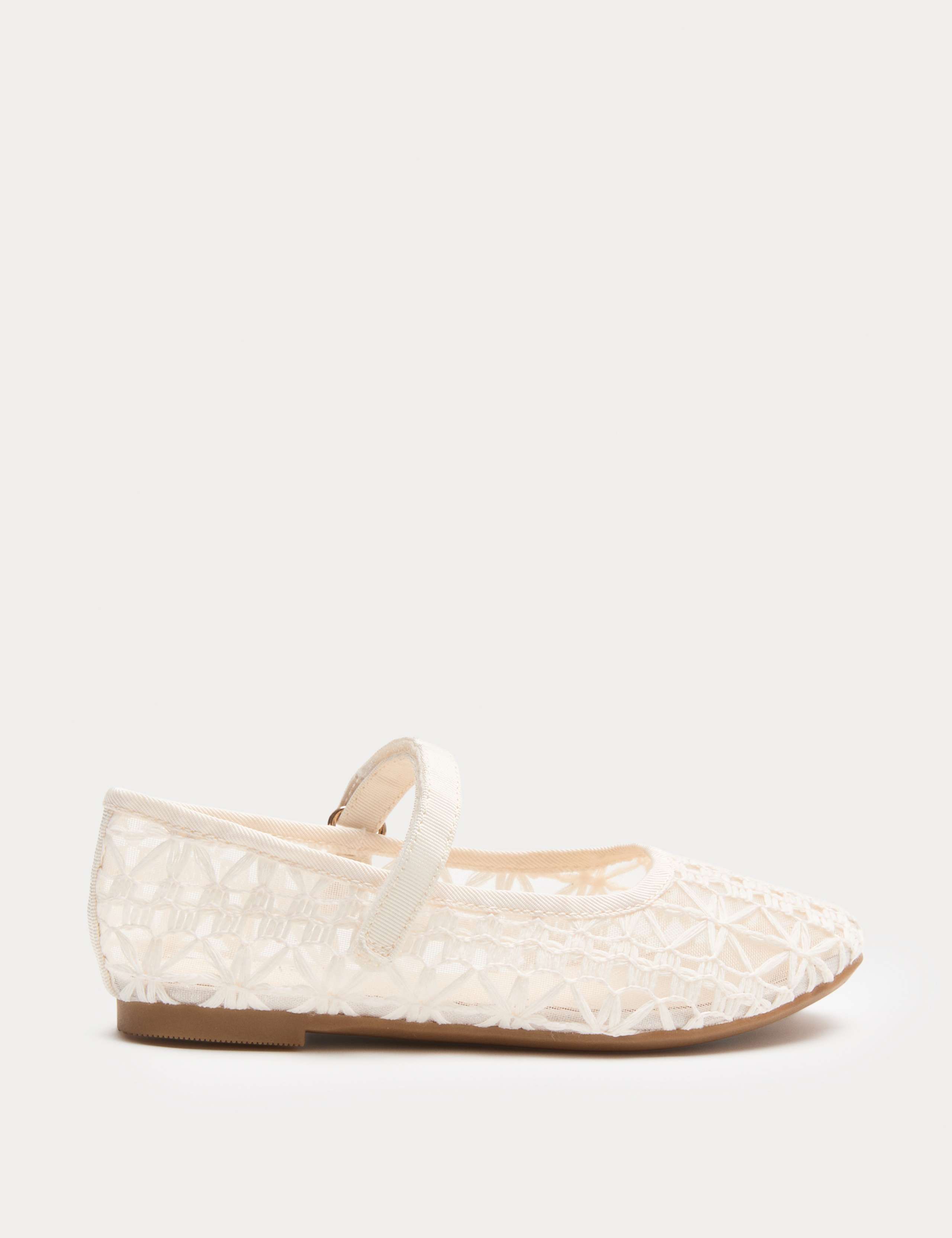 Kids' Stitched Mesh Ballet Pumps (4 Small-2 Large) 2 of 3