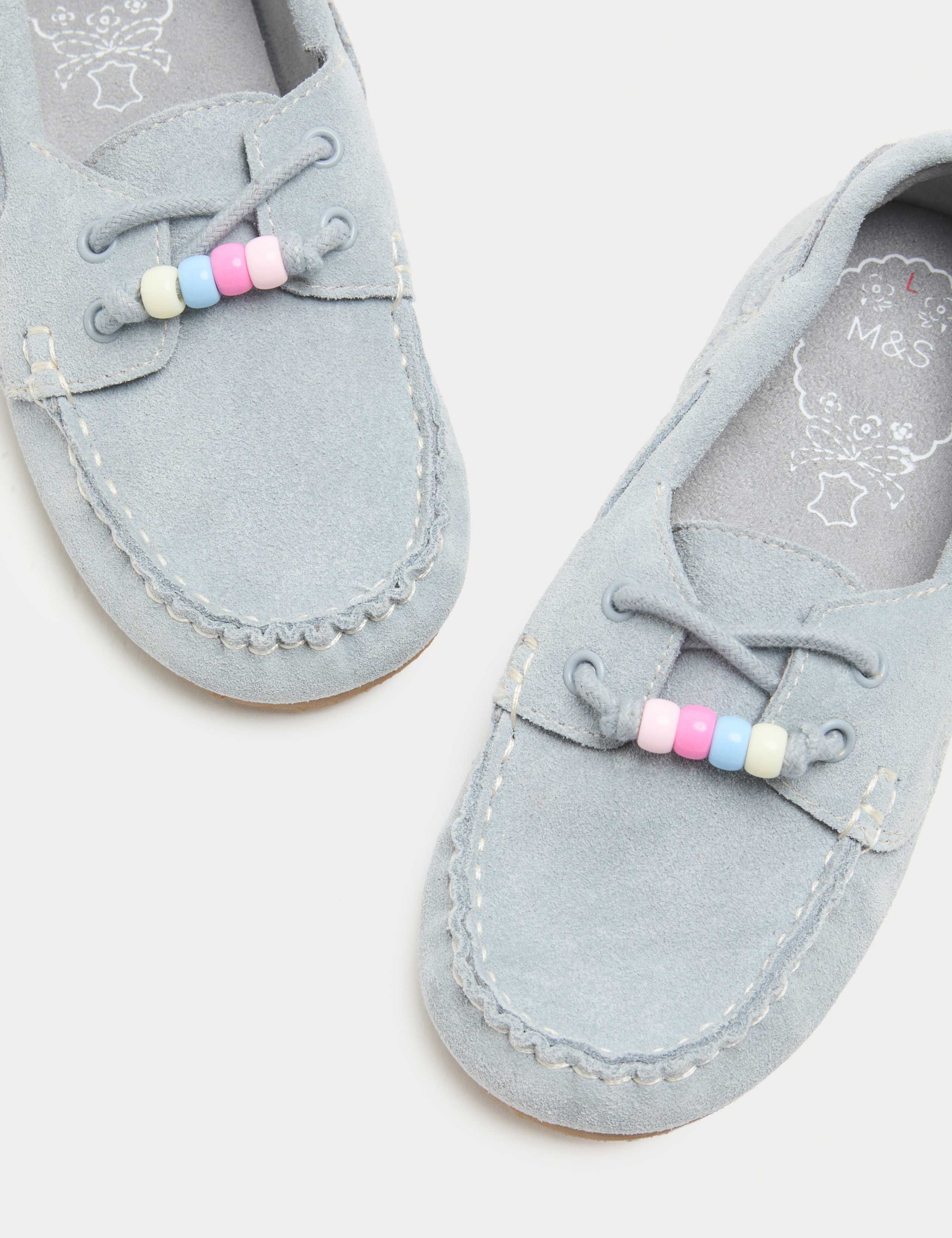 Kids' Suede Charm Boat Shoes (10 Small - 4 Large) 1 of 3