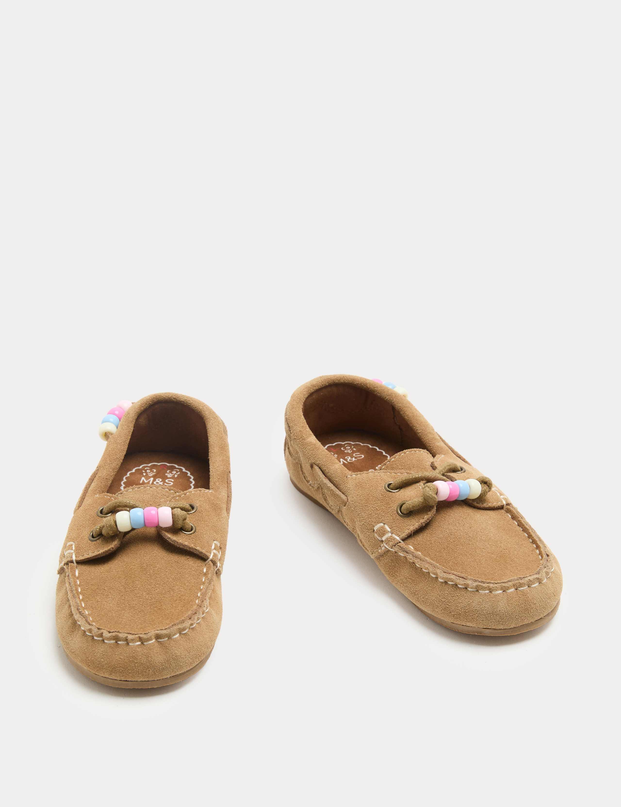 Kids' Suede Charm Boat Shoes (10 Small - 4 Large) 3 of 3