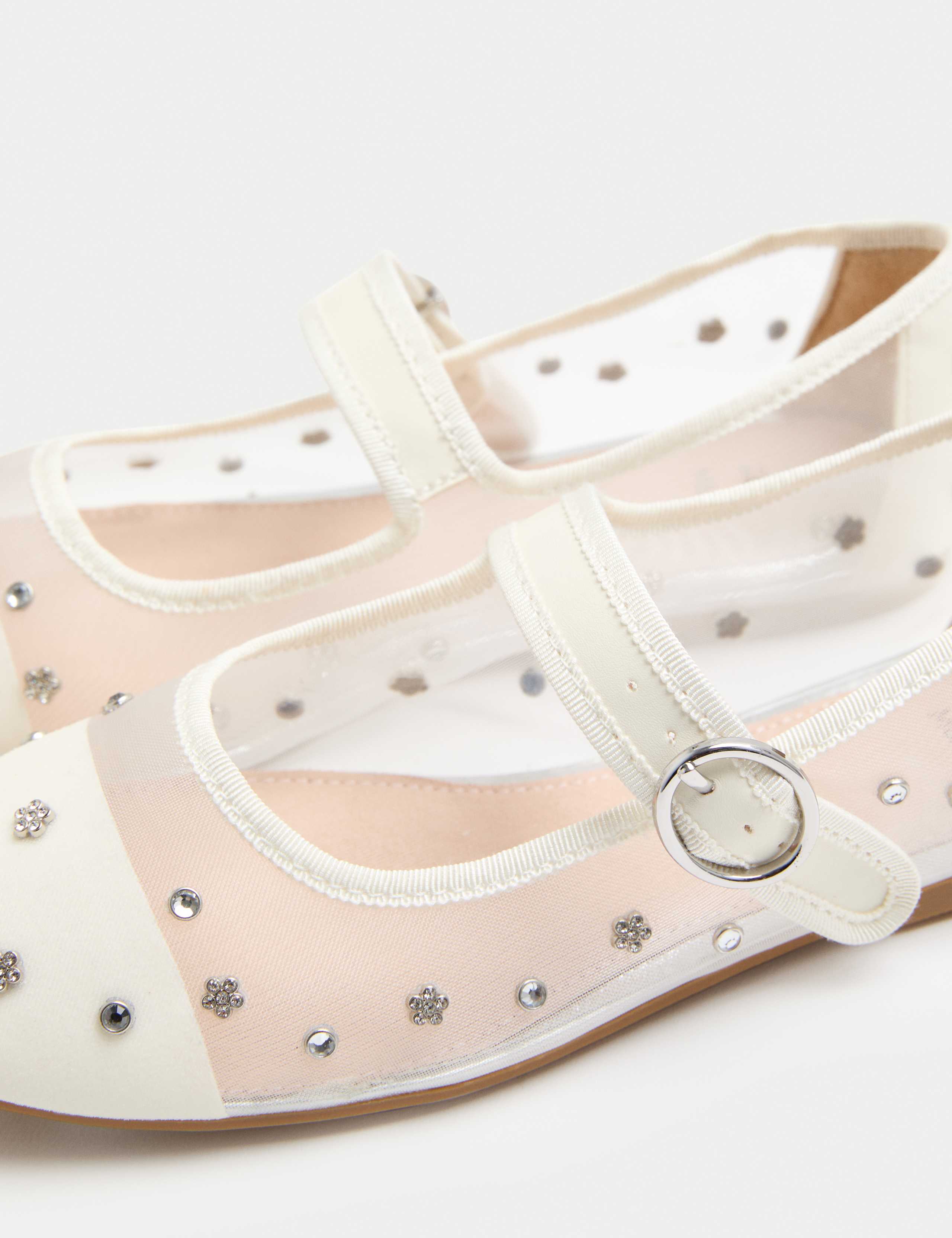 Kids' Diamanté Ballet Pumps (10 Small - 4 Large) 3 of 3