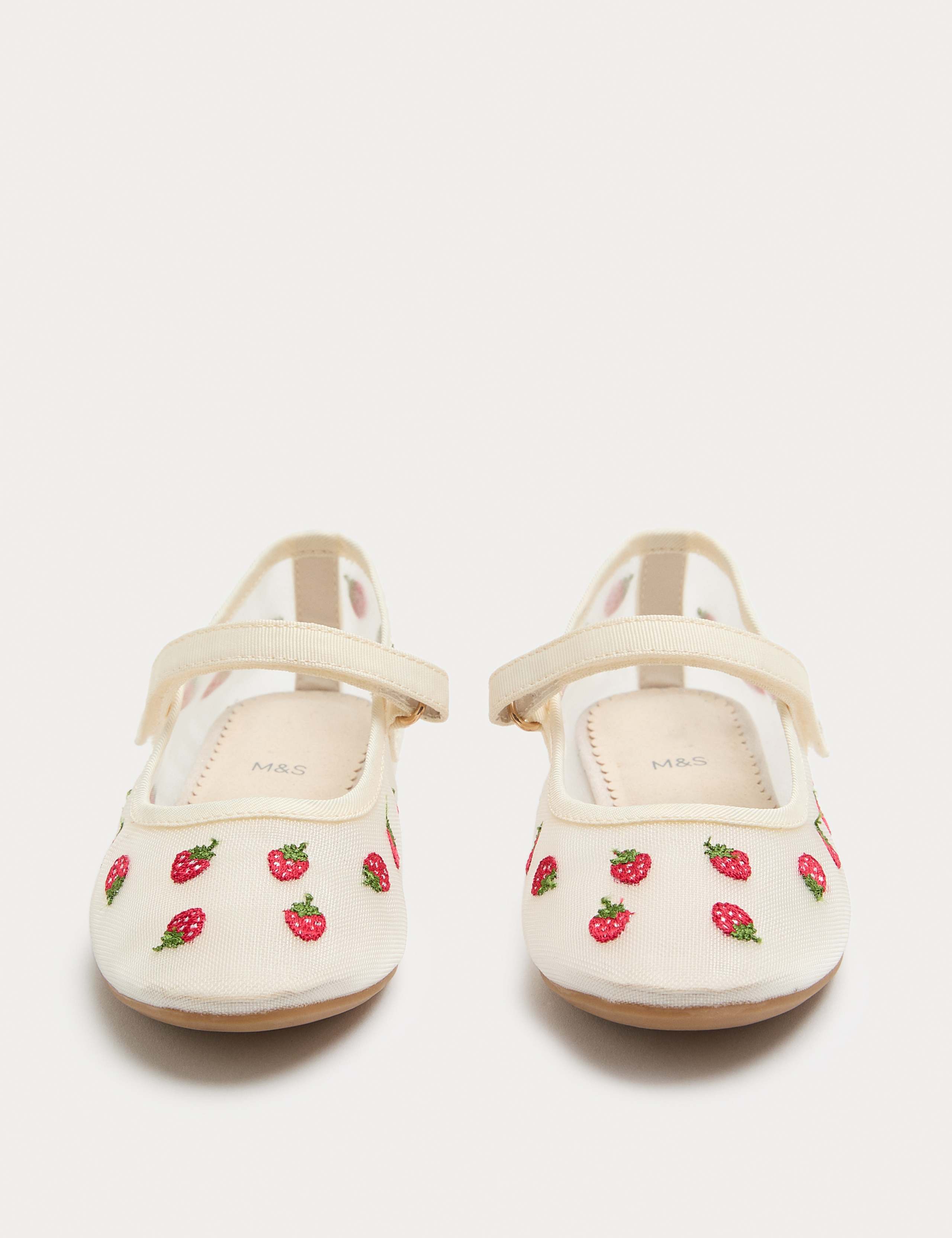 Kids' Strawberry Mesh Ballet Shoes (4 Small - 2 Large) 3 of 3