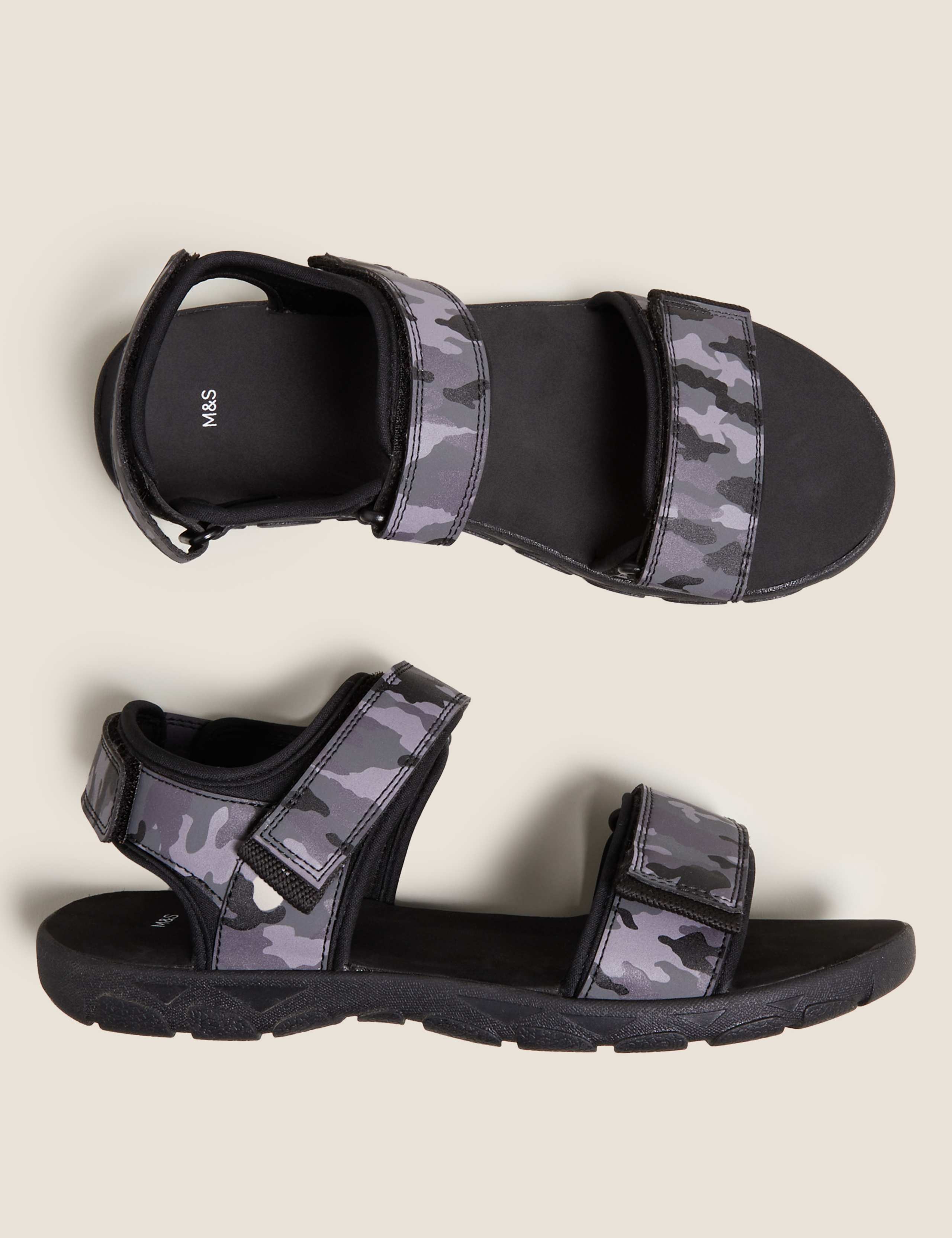 Kids' Grey Camo Riptape Trekkers (13 Small - 7 Large) 2 of 5
