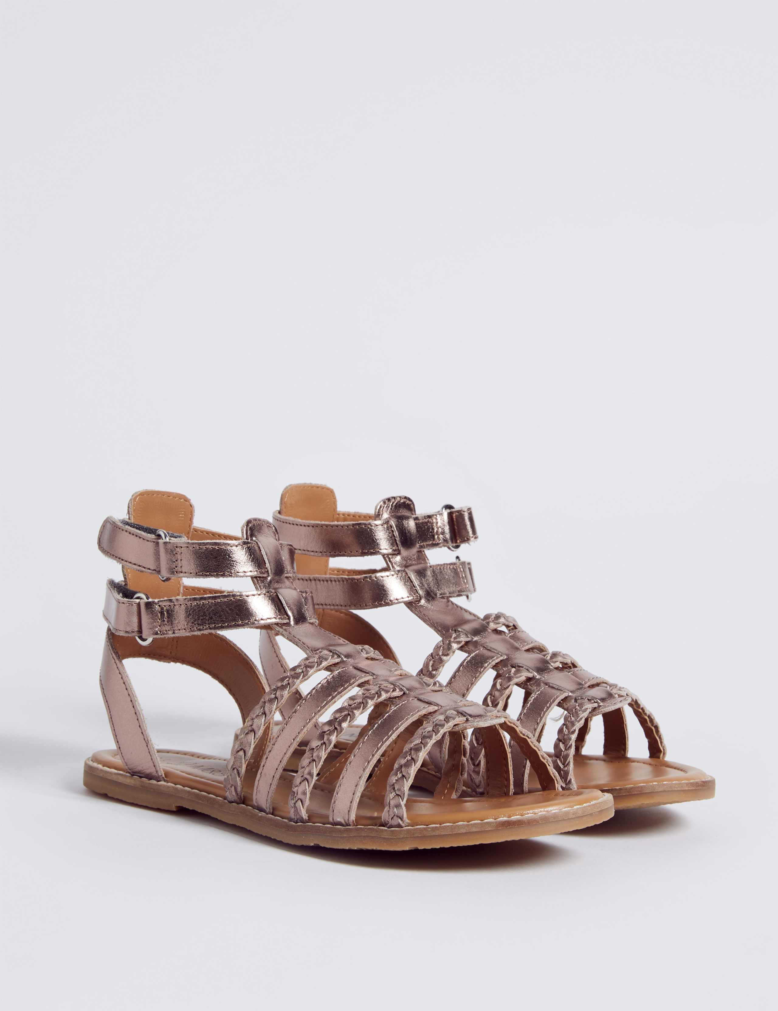 Kids’ Leather Gladiator Sandals (13 Small - 6 Large) 1 of 3