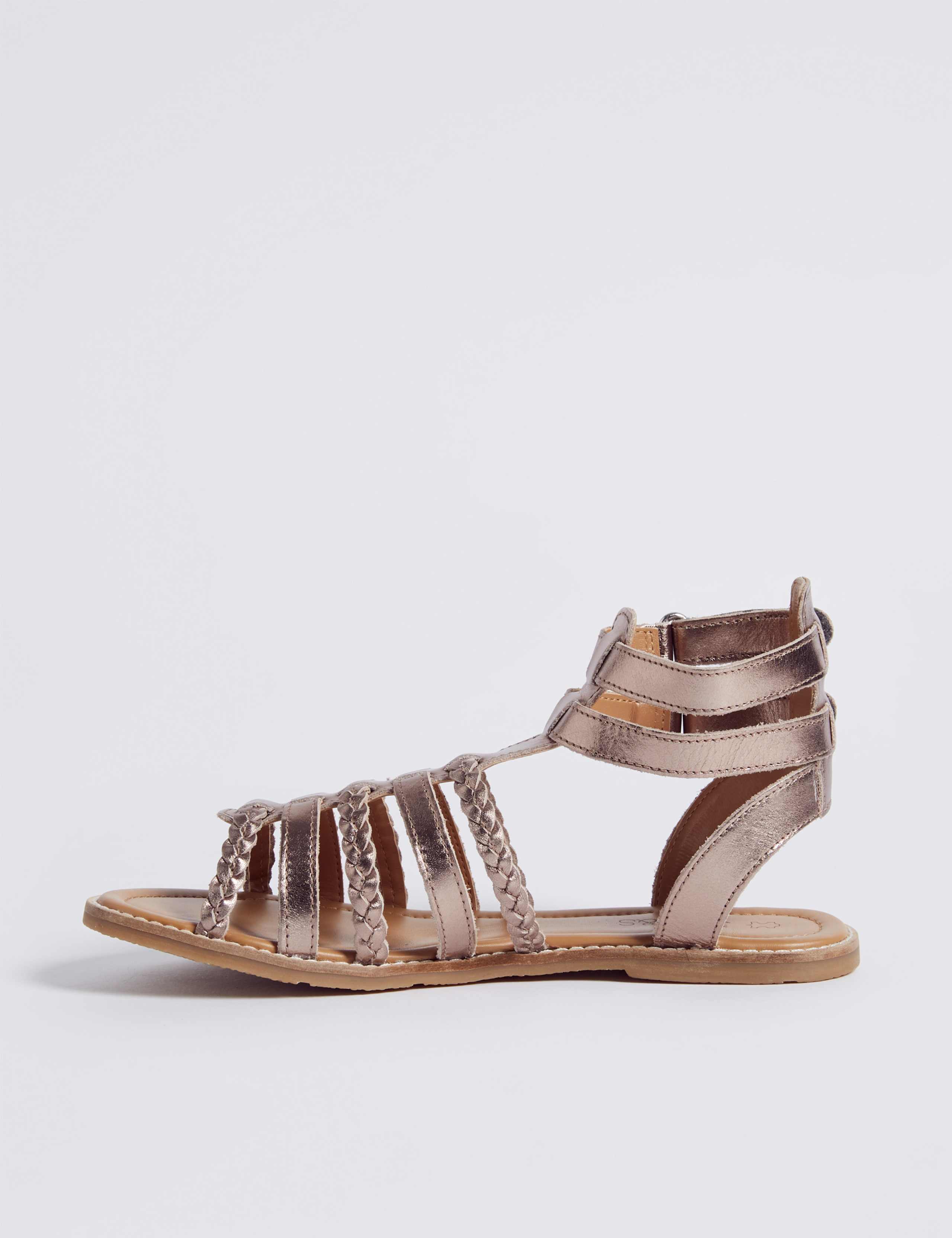 Kids’ Leather Gladiator Sandals (13 Small - 6 Large) 2 of 3
