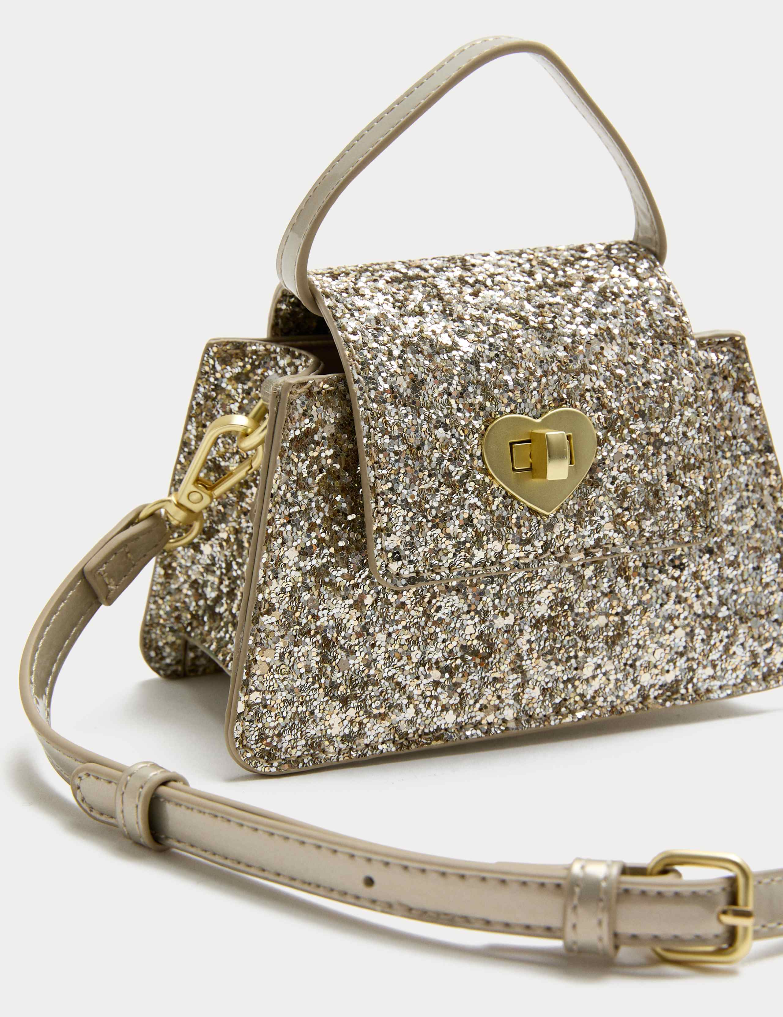 Kids' Glitter Metallic Top Handle Bag 1 of 3