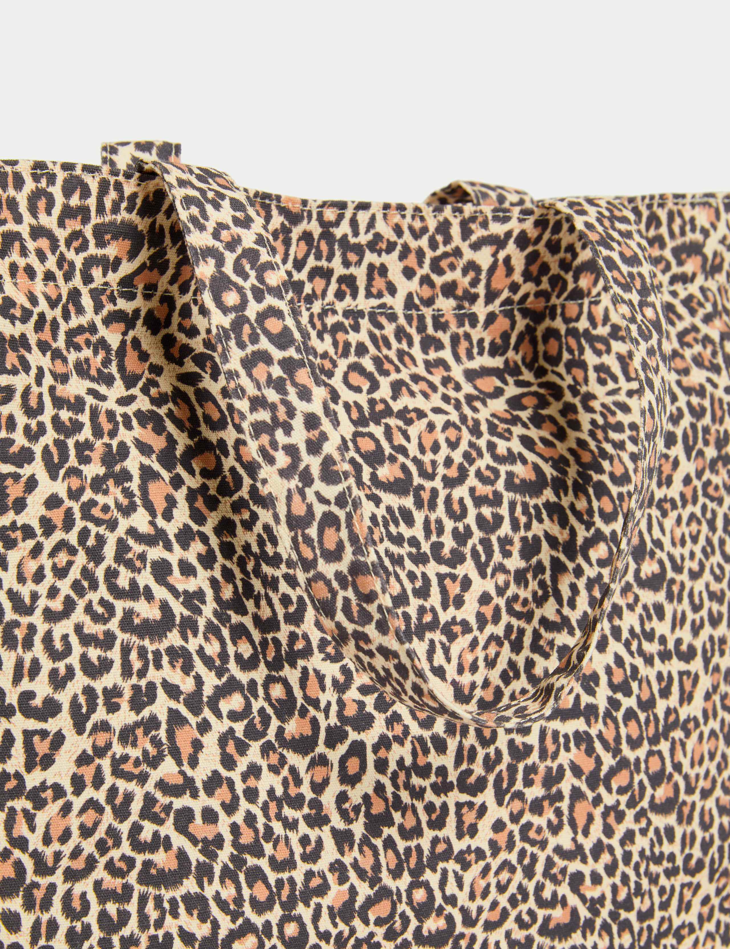 Kids' Pure Cotton Leopard Tote Bag 2 of 4