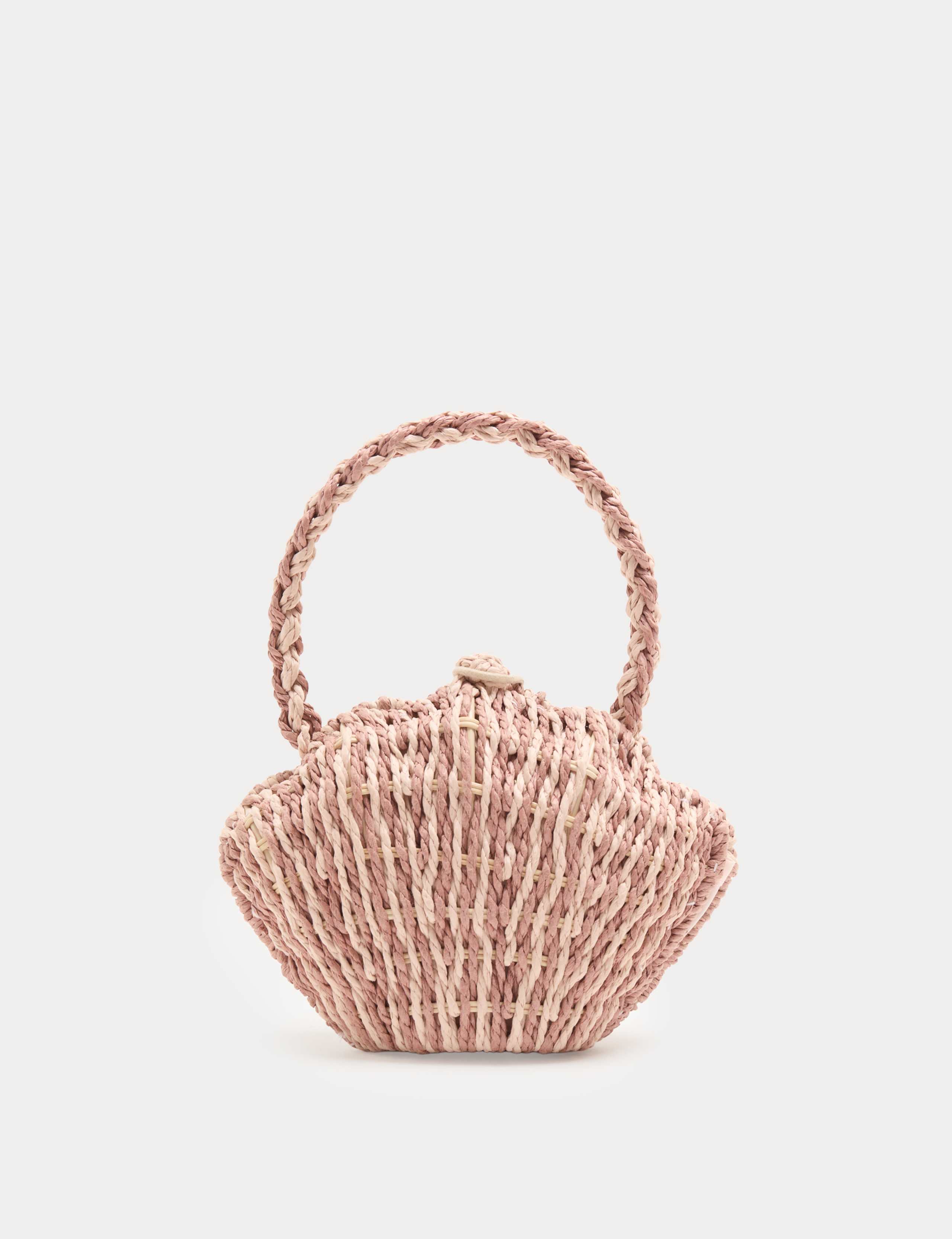 Kids' Shell Frame Handheld Straw Bag 2 of 3
