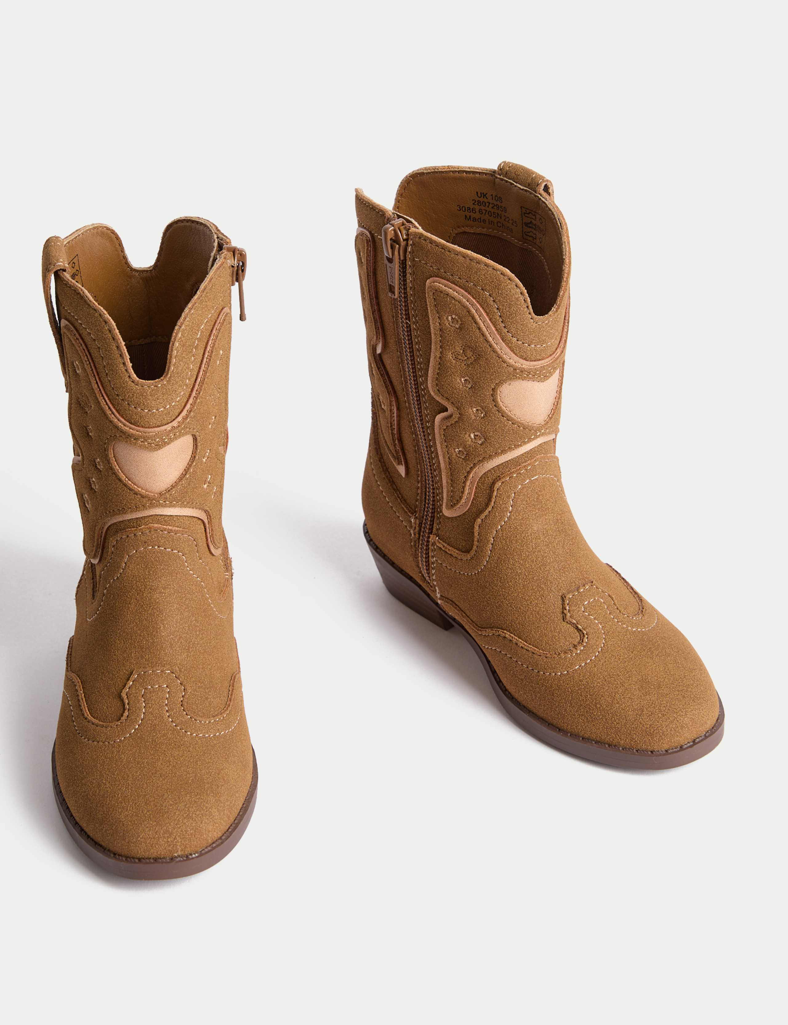 Kids' Suede Mid Calf Boots (4 Small - 6 Large) 2 of 4