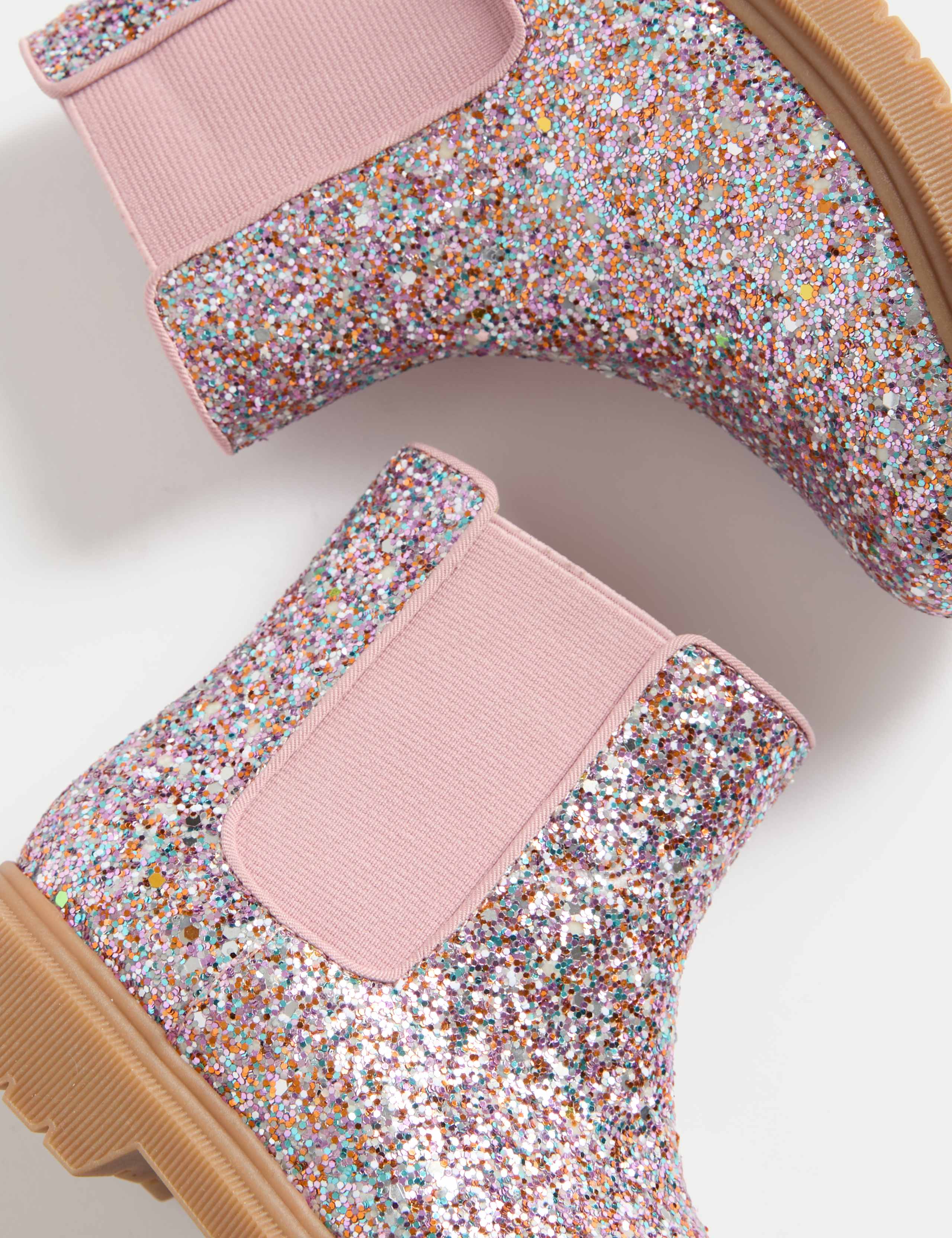 Kids' Glitter Chelsea Boots (4 Small - 2 Large) 3 of 4
