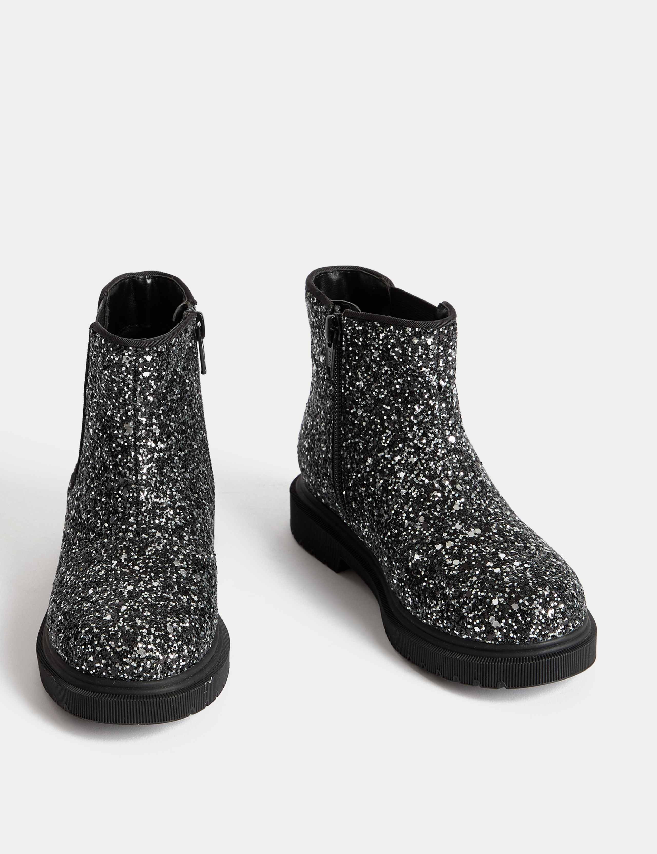 Kids Glitter Chelsea Boots (4 Small - 2 Large) 2 of 4