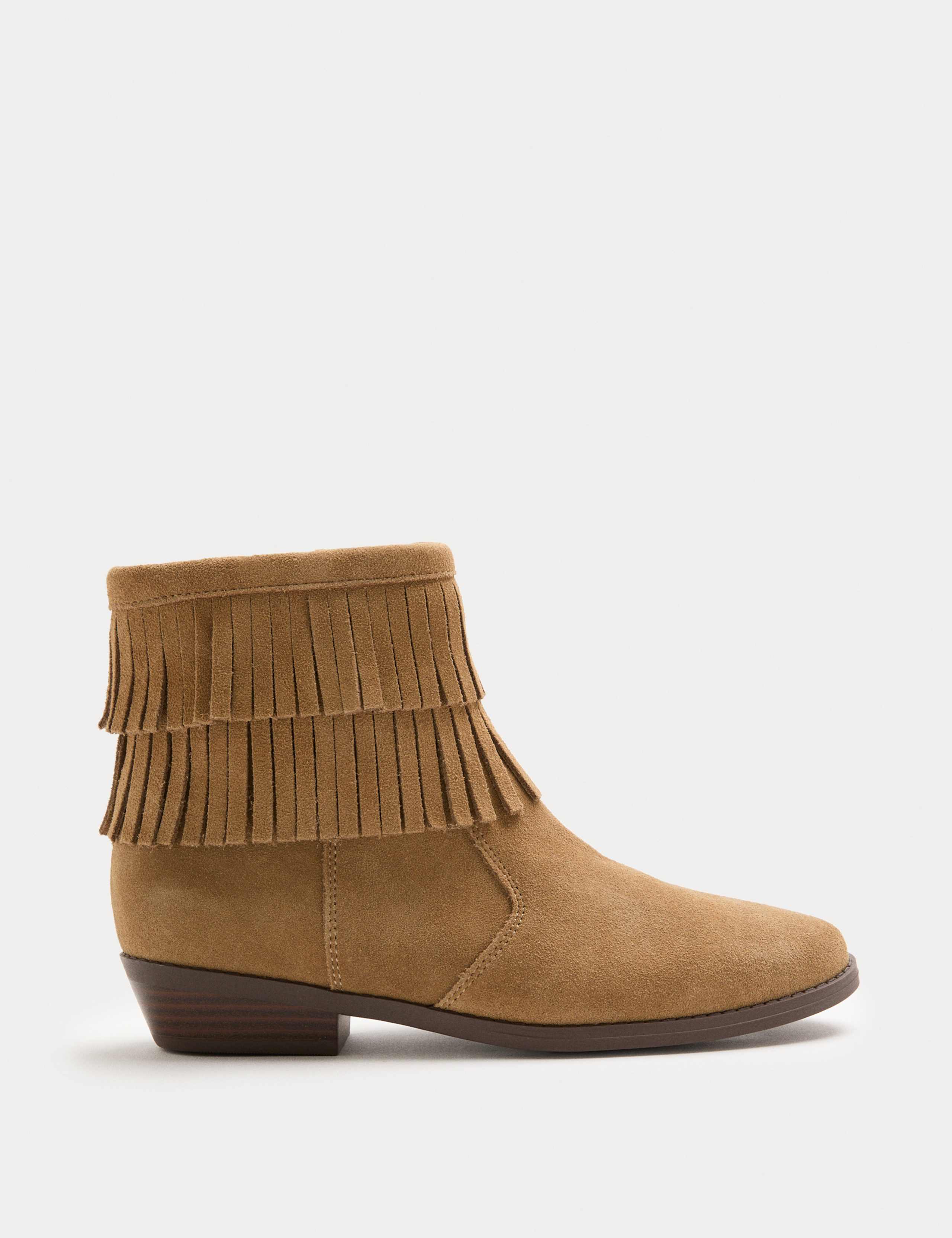 Kids' Leather Western Ankle Boots (4 Small - 6 Large) 2 of 3