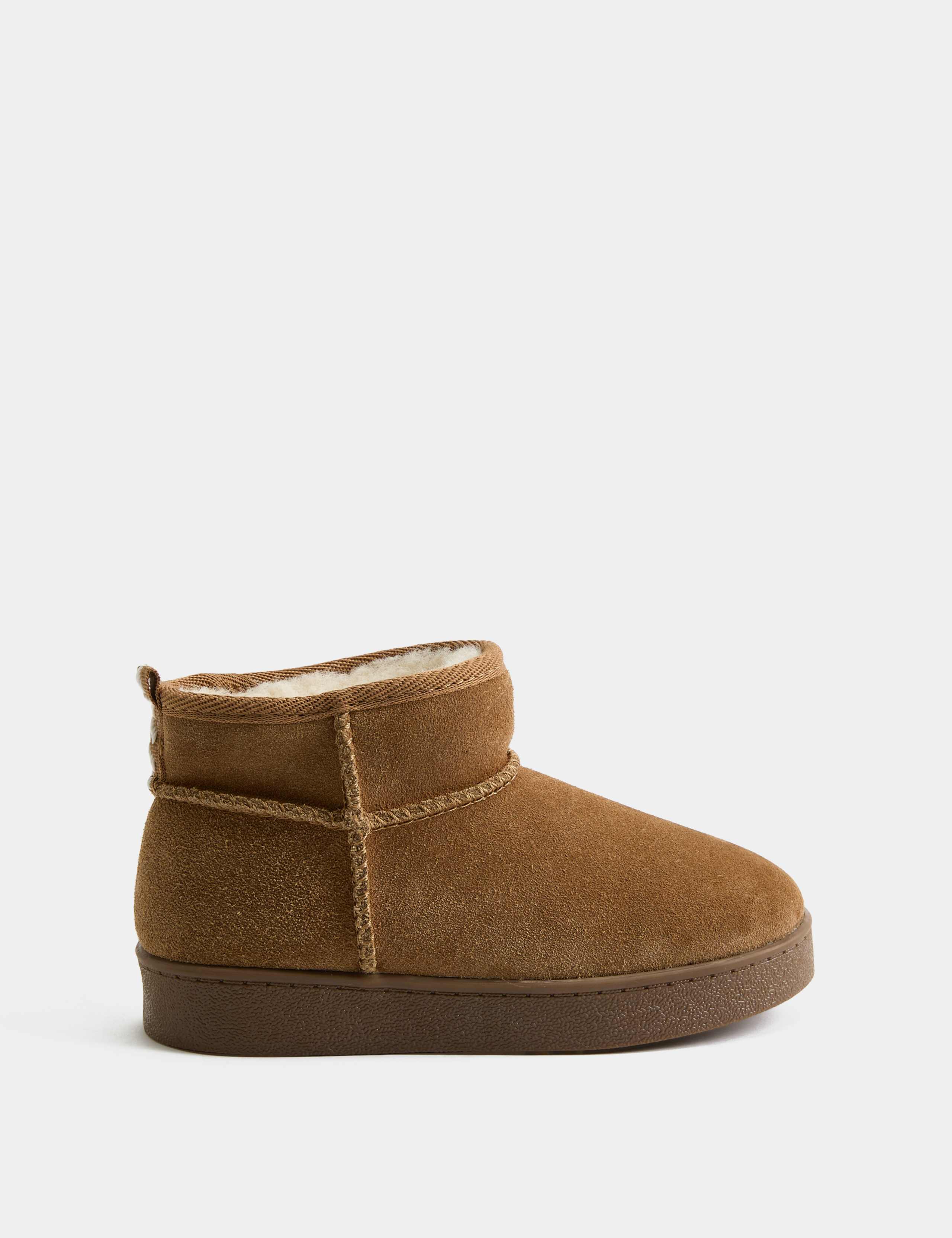 Kids' Suede Warm Lined Pull On Boots (4 Small - 6 Large) 2 of 3