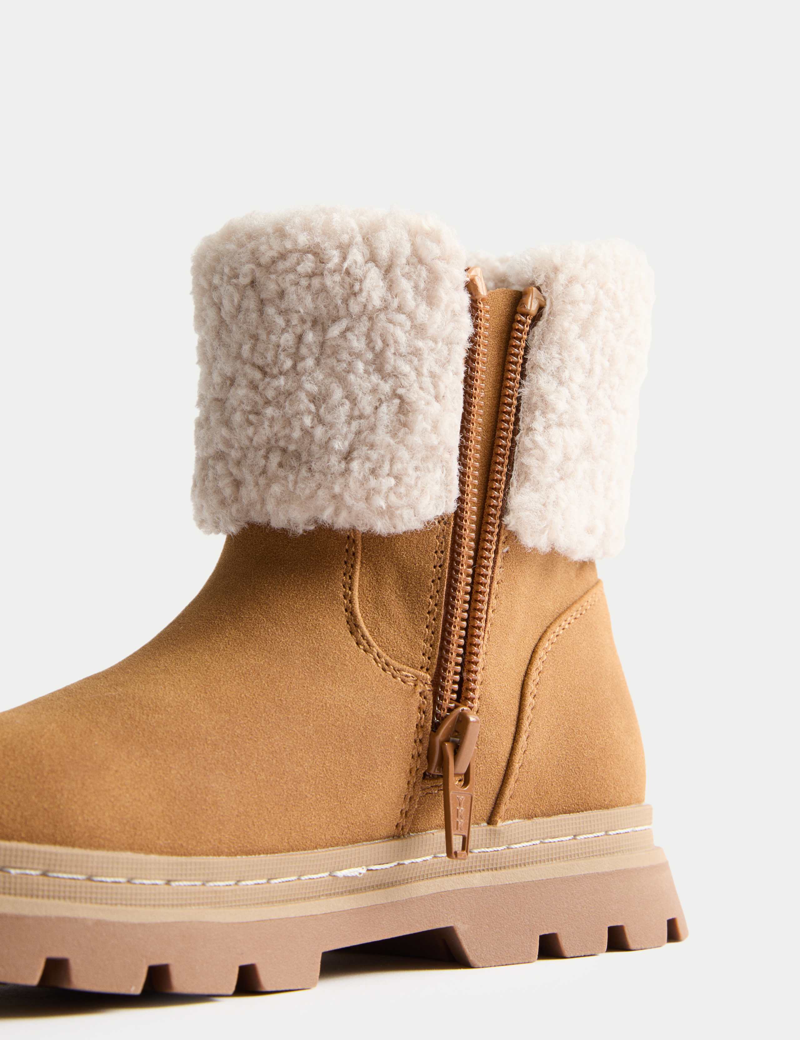 Kids' Borg Cuff Ankle Boots (4 Small - 2 Large) 3 of 3