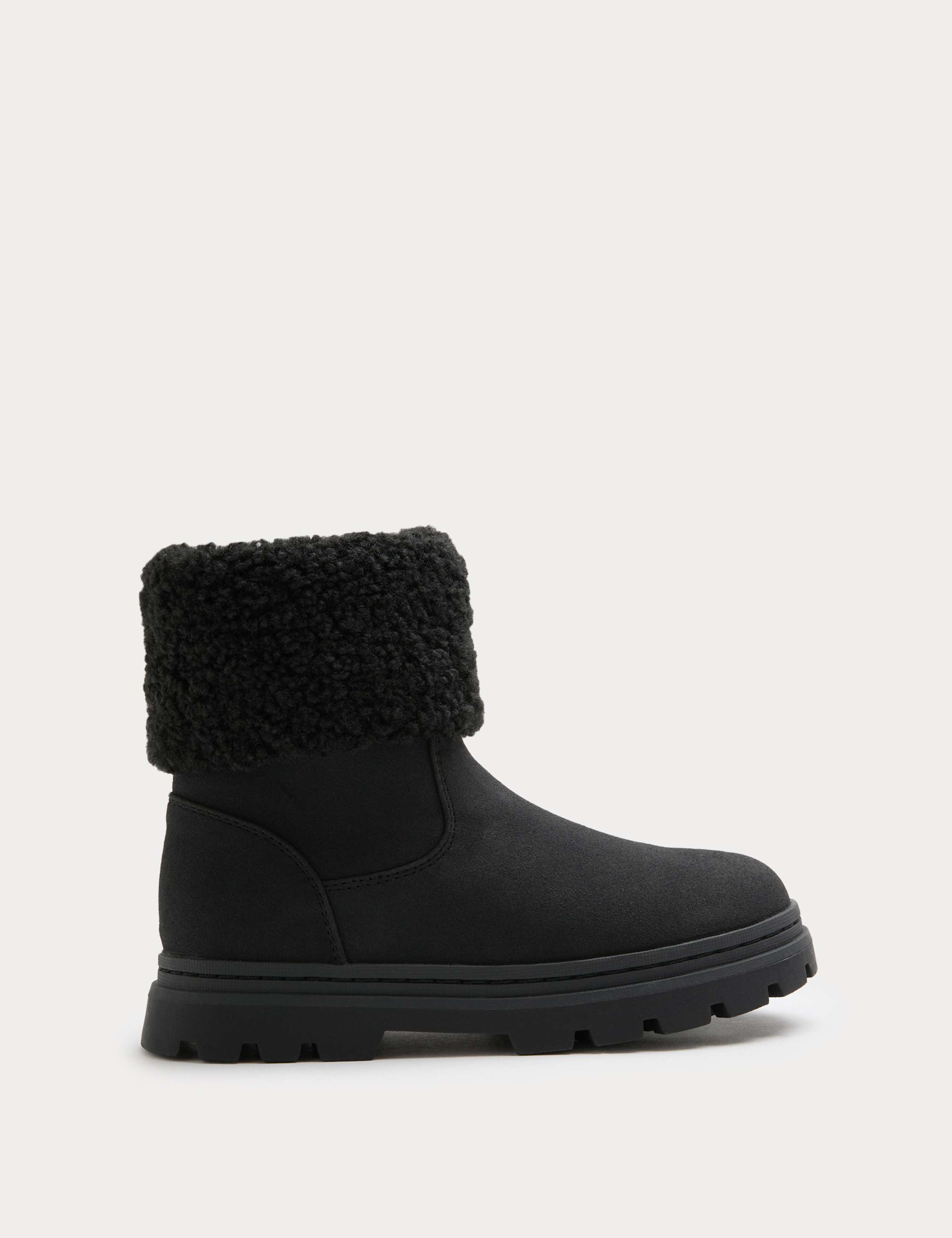 Kids' Borg Cuff Ankle Boots (4 Small - 2 Large) 3 of 3