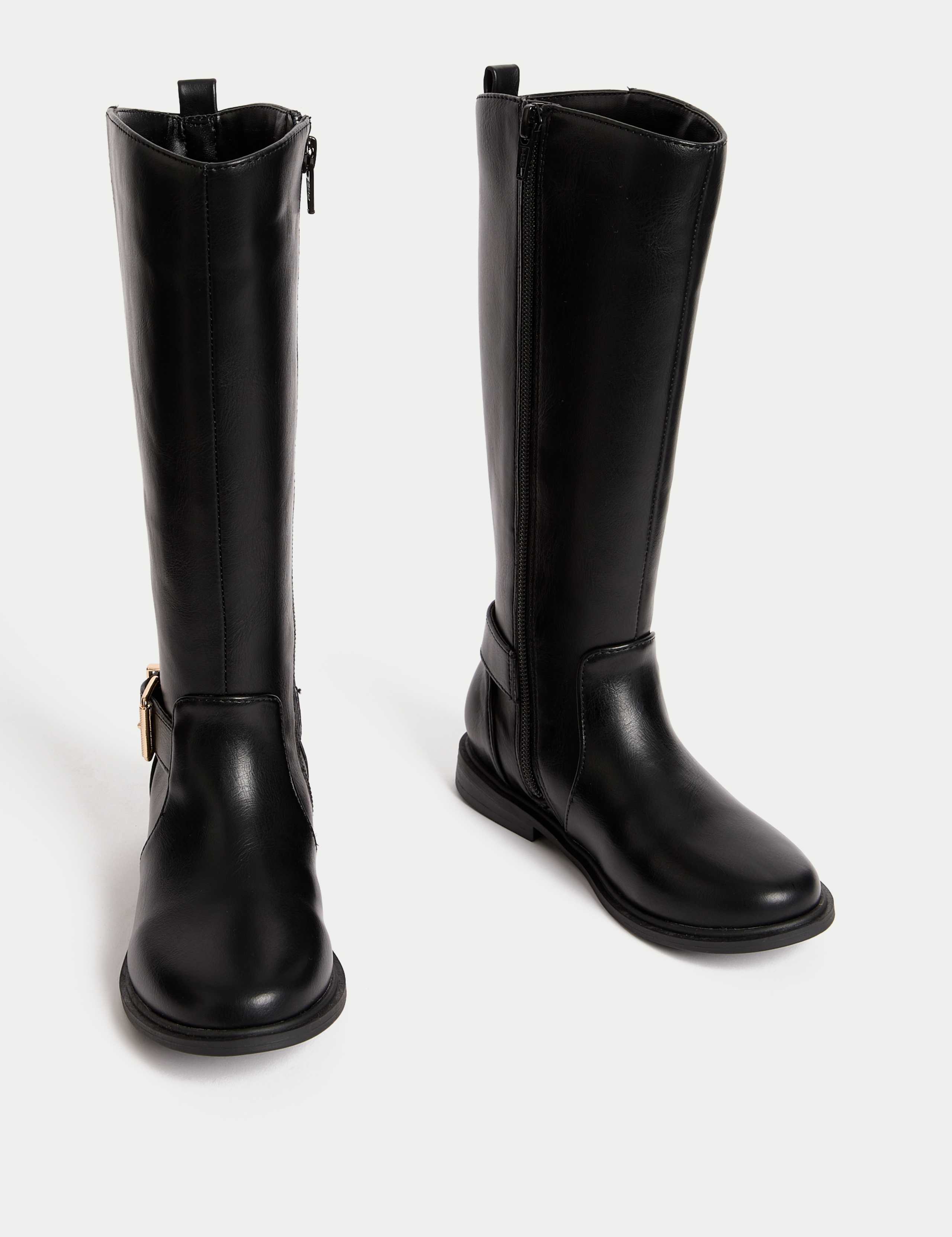 Kids' Buckle Riding Boots (10 Small - 6 Large) 2 of 4