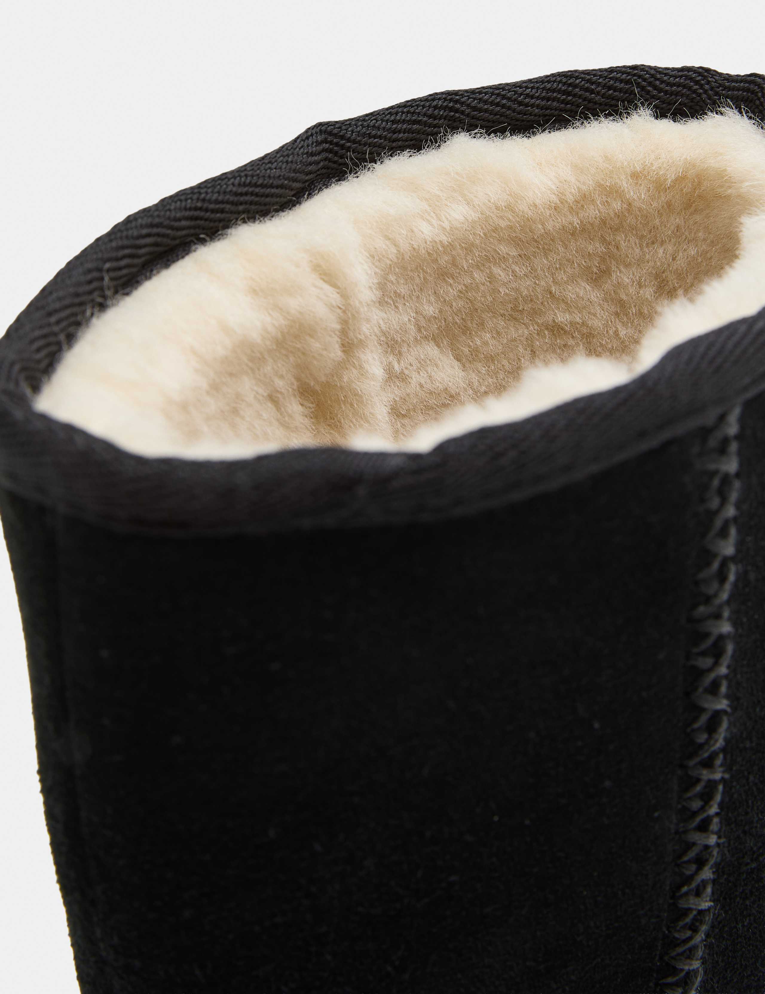 Suede Slip-On Mid Calf Boots (4 Small-6 Large) 3 of 3