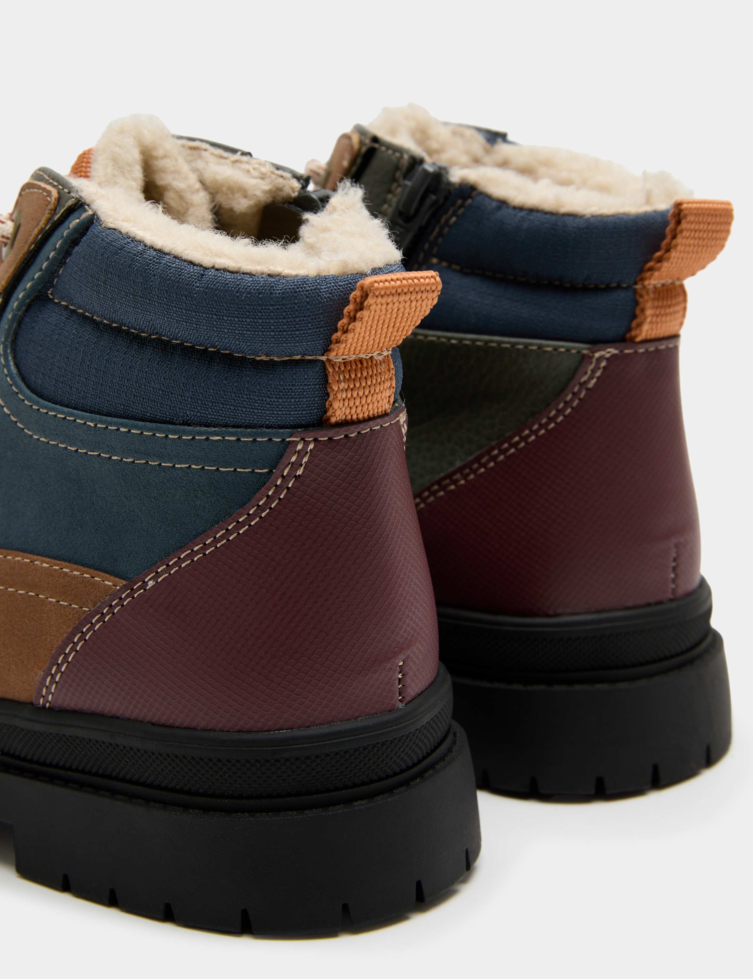 Kids' Colour Block Lace Up Hiker Boots (6 Small-4 Large) 3 of 3