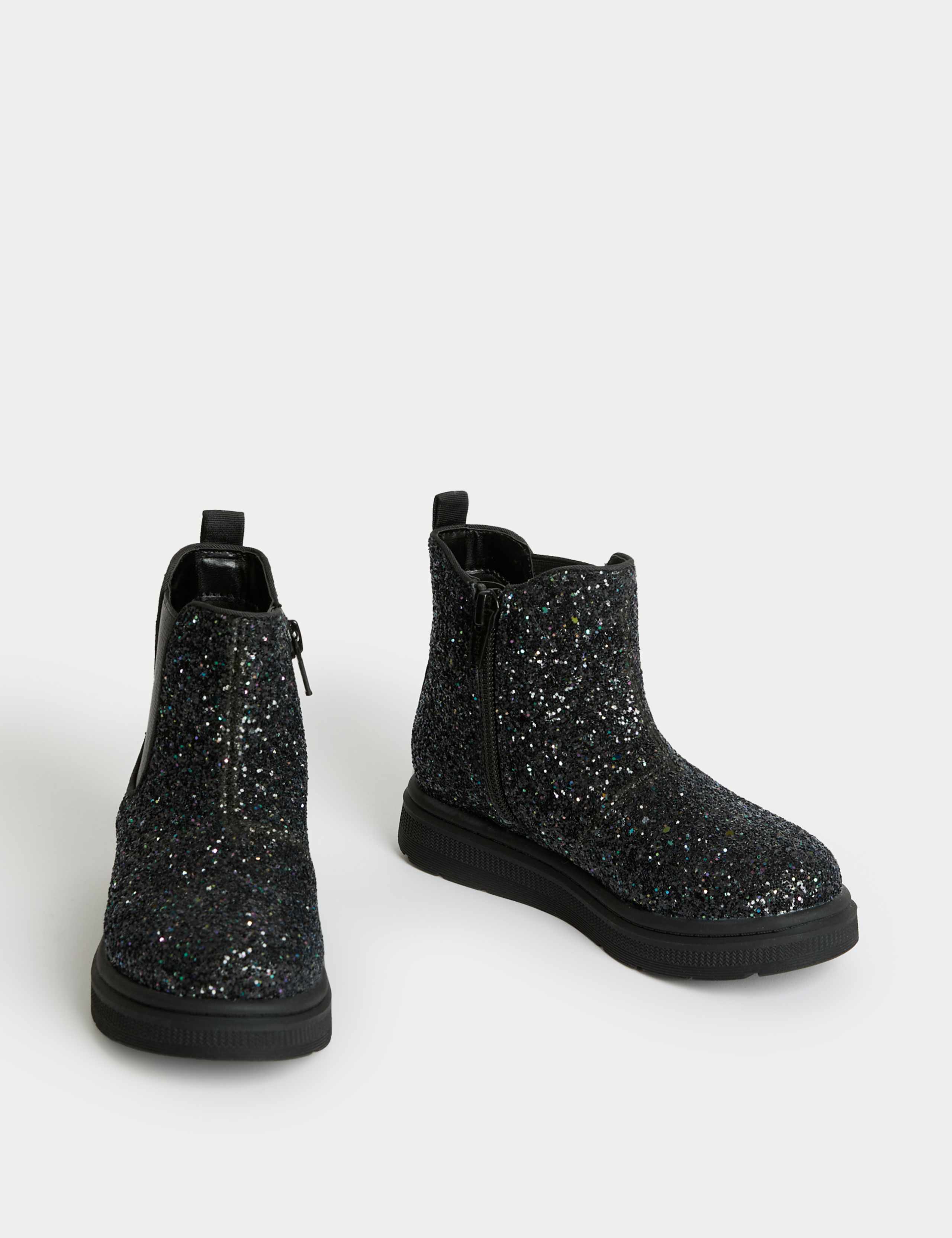 Kids' Glitter Chelsea Boots (4 Small - 2 Large) 2 of 4