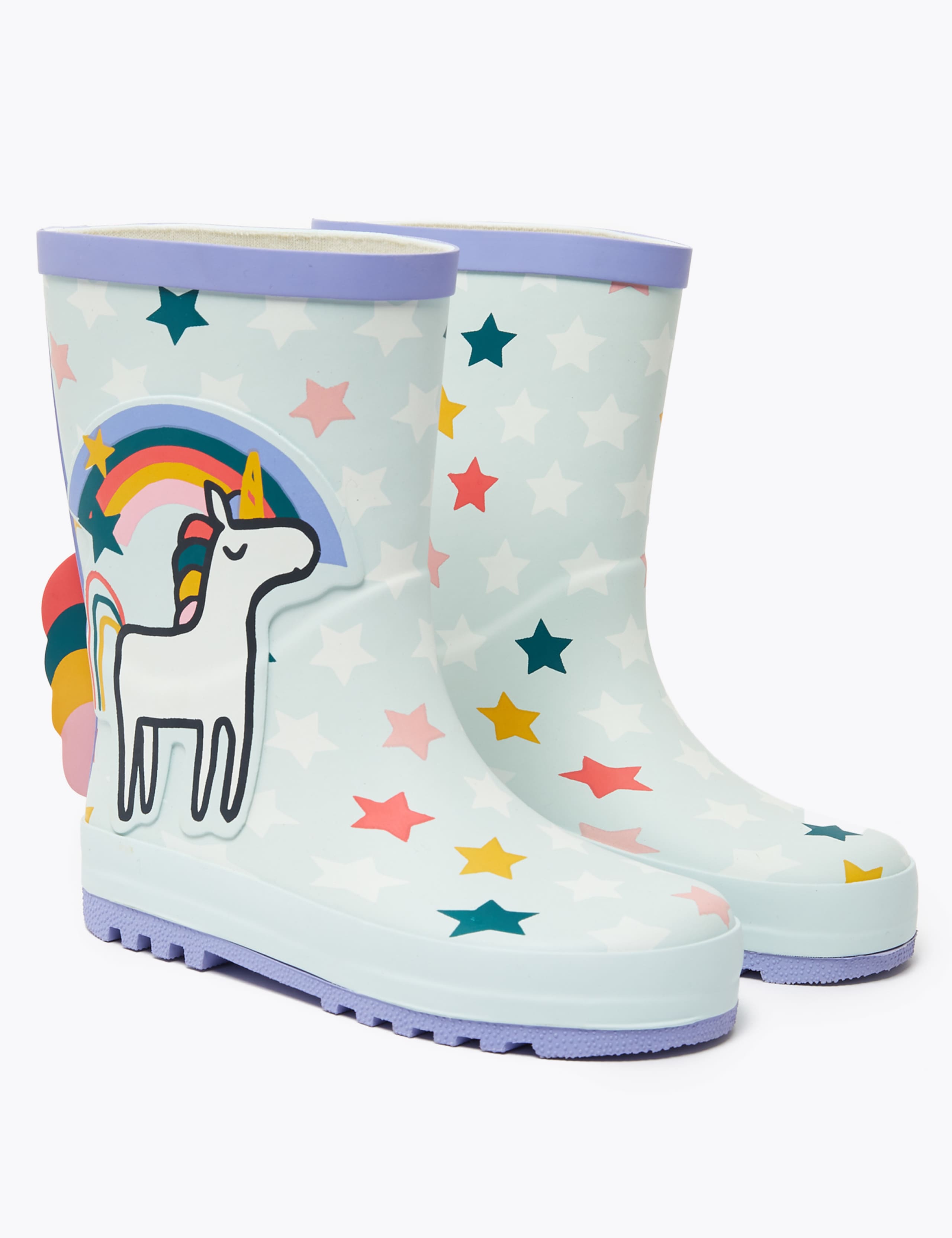 Kids' Unicorn Print Wellies (5 Small 12 Small) M&S IE
