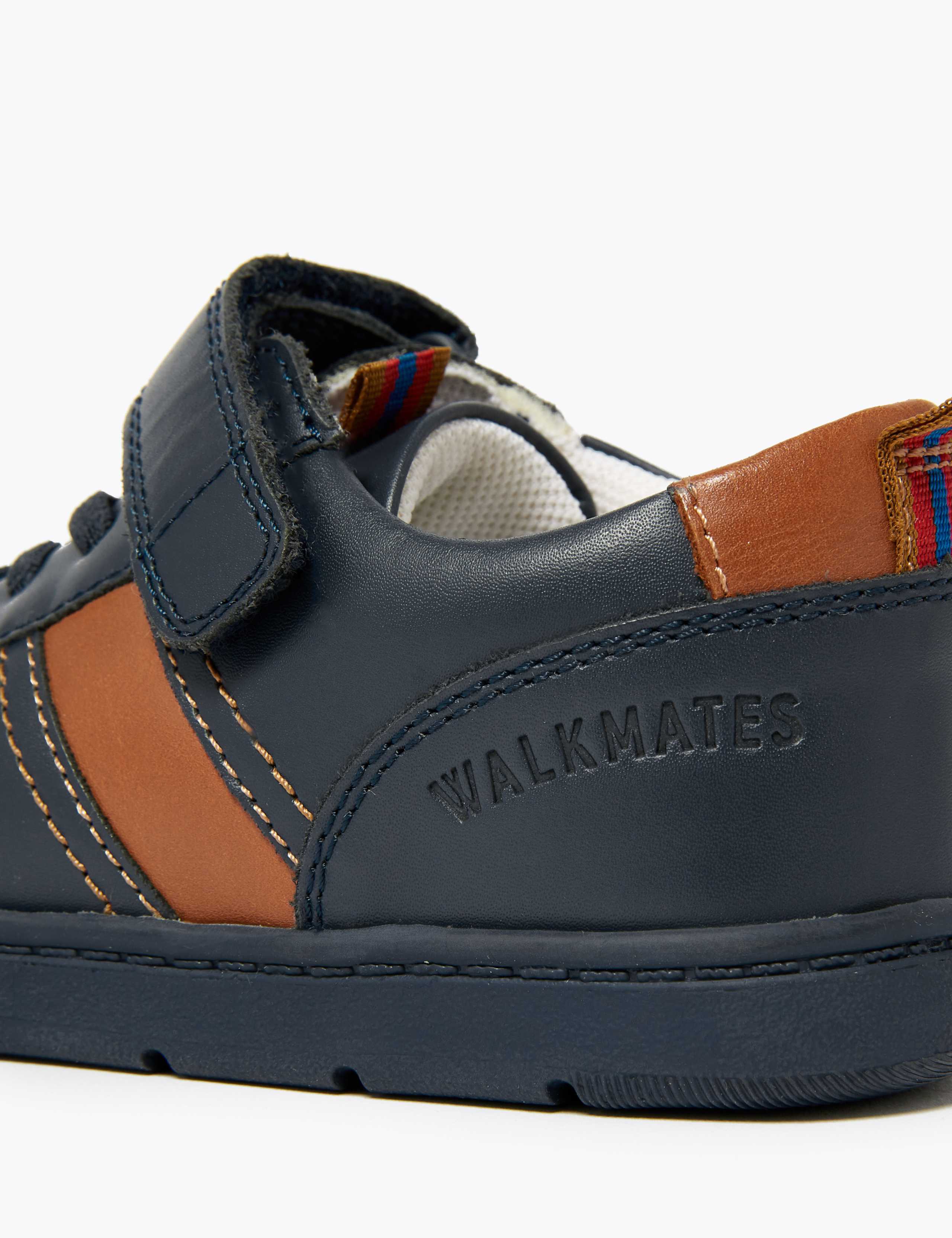 Kids' Leather Freshfeet™ Riptape Trainers (5 Small - 12 Small) 4 of 5