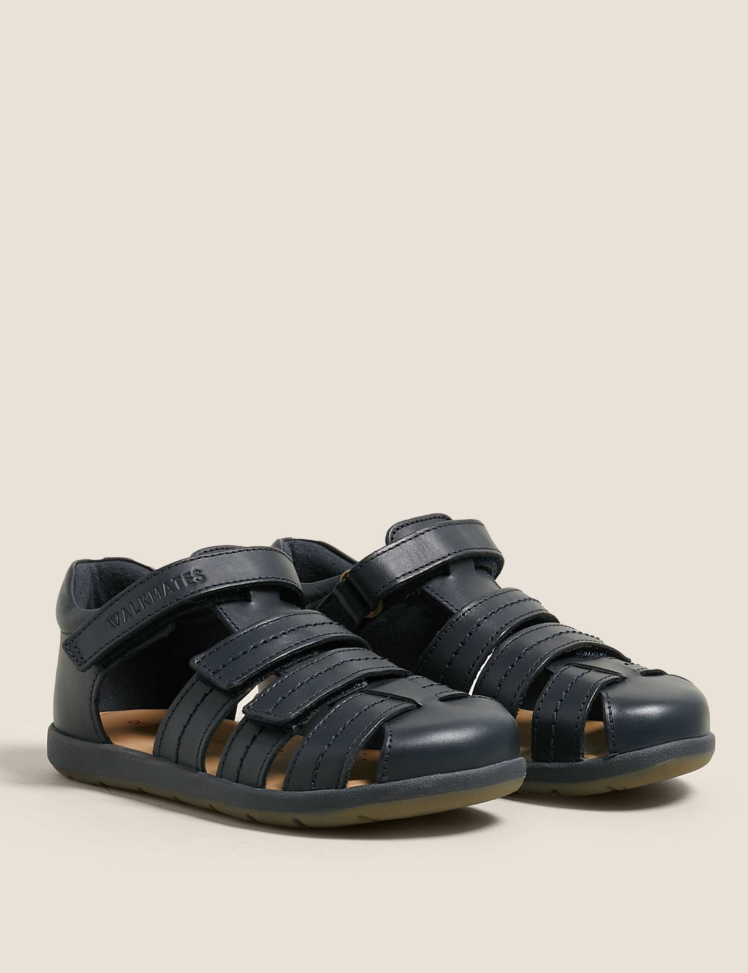 Kids' Leather Riptape Sandals (4 Small - 12 Small) 1 of 5