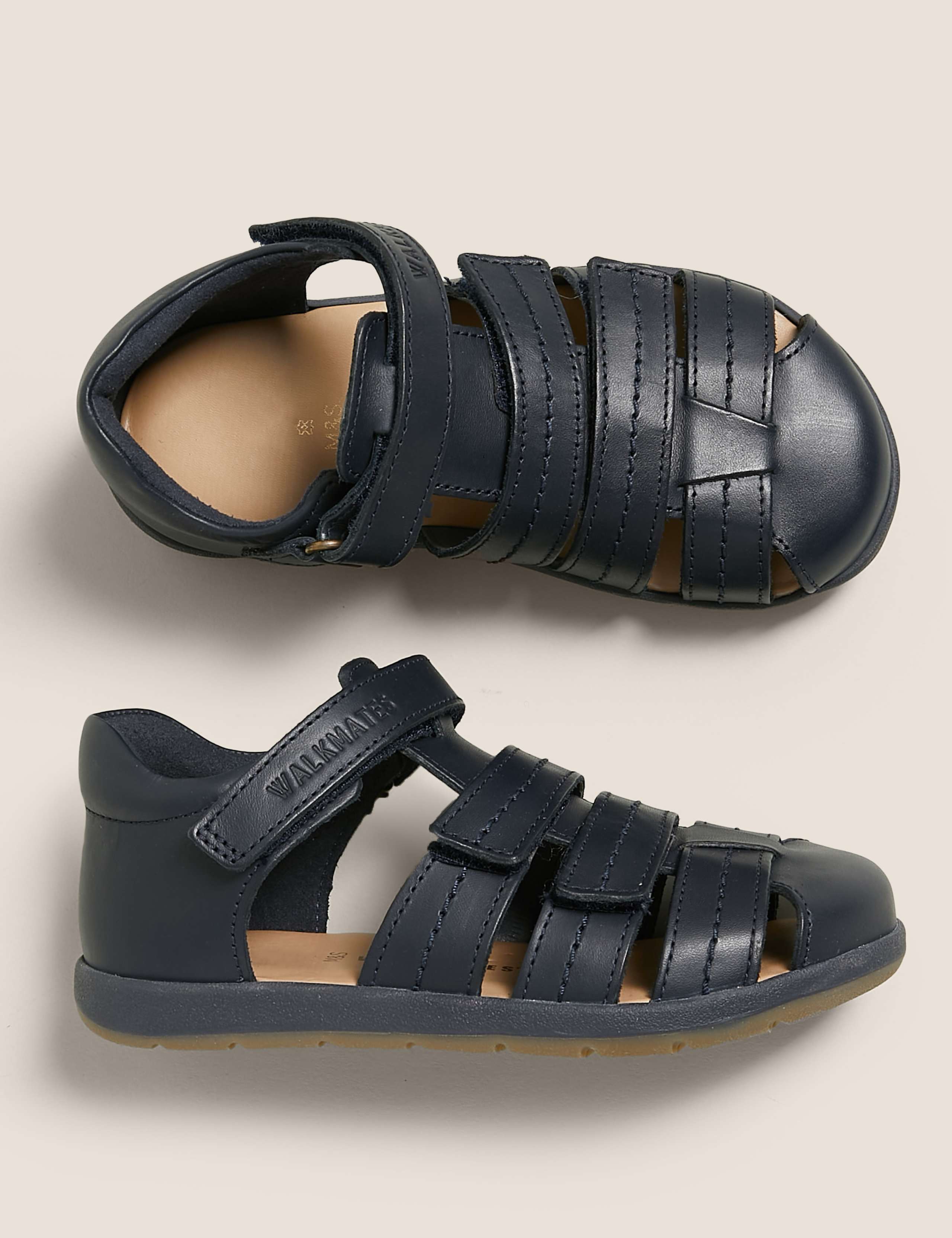 Kids' Leather Riptape Sandals (4 Small - 12 Small) 2 of 5
