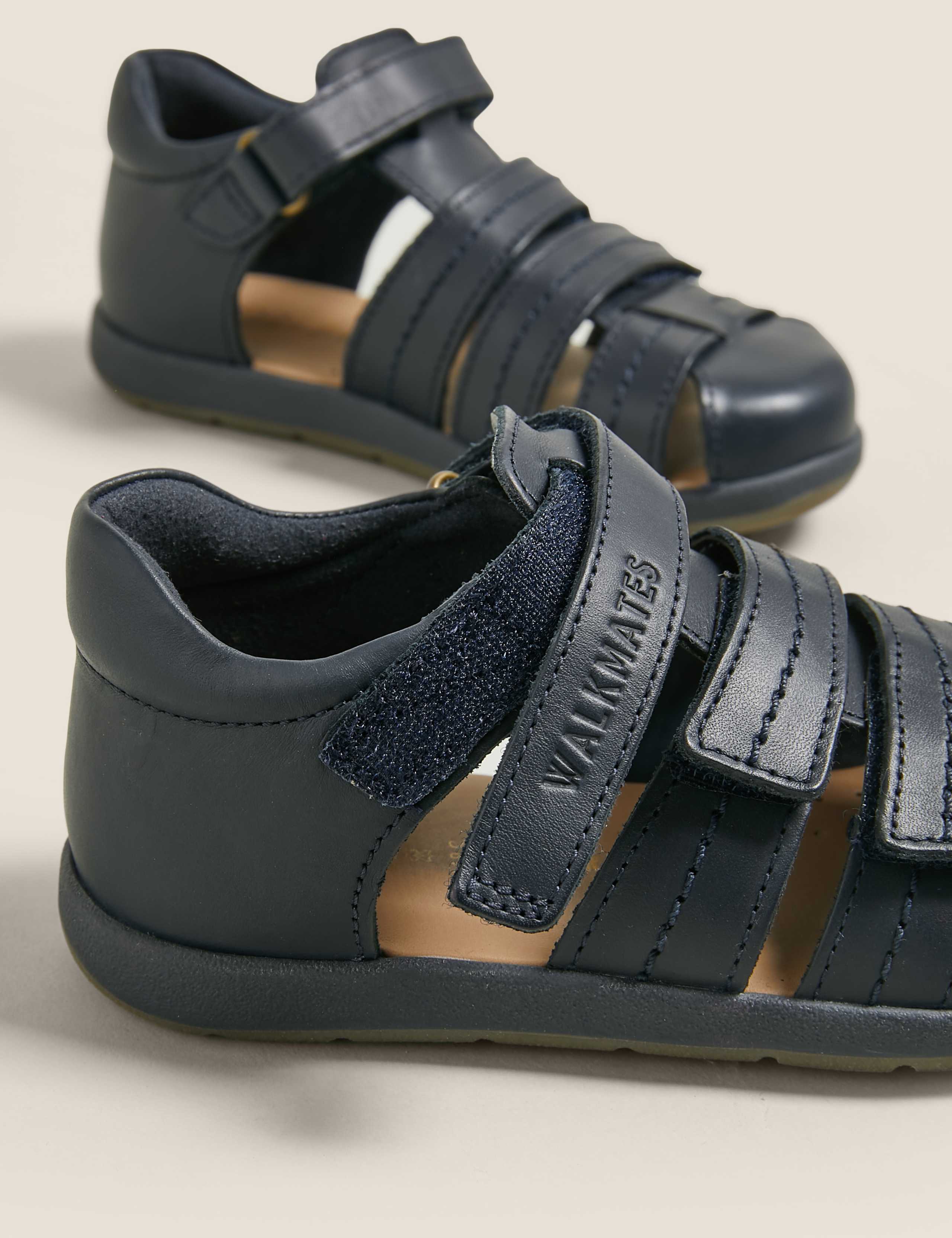 Kids' Leather Riptape Sandals (4 Small - 12 Small) 3 of 5