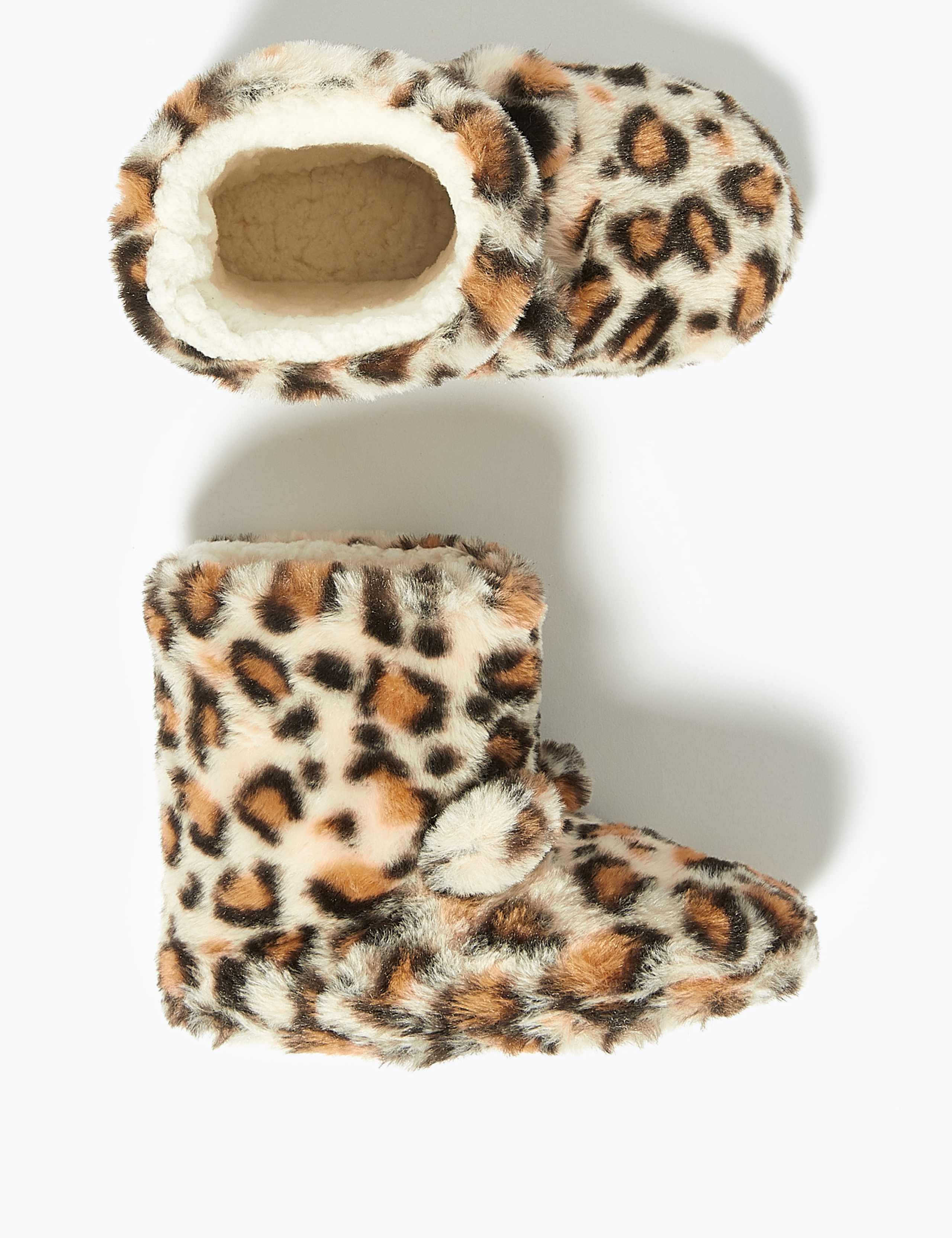 Kids' Leopard Slippers (5 Small - 6 Large) 2 of 5