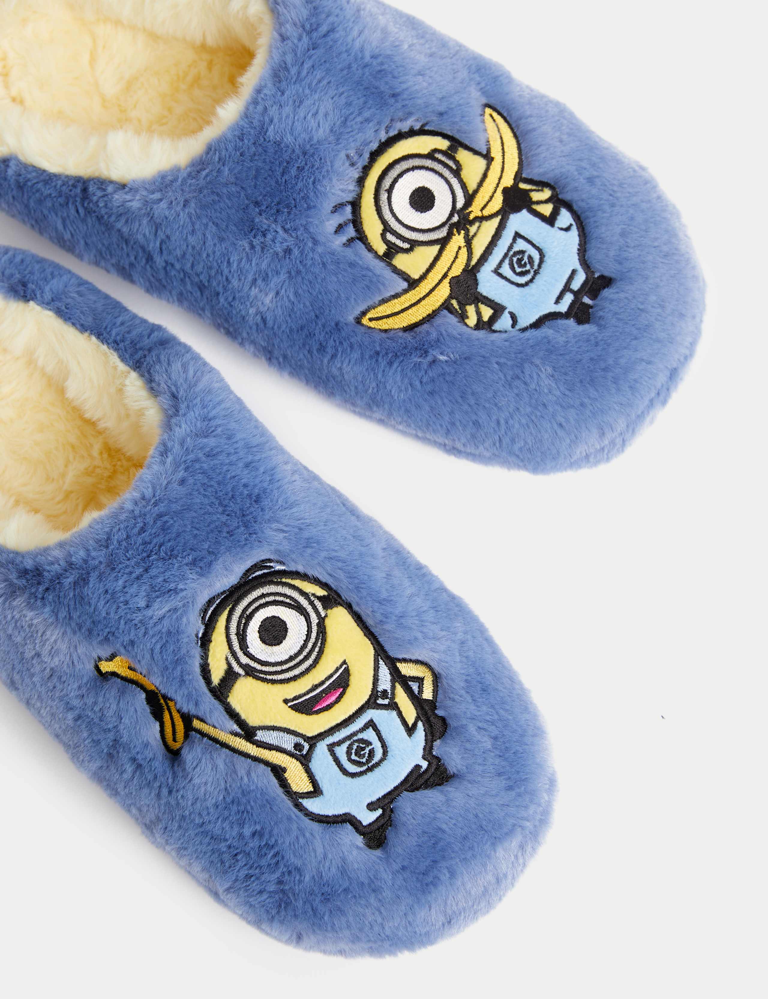 Kids' Minions™ Faux Fur Slippers (9 Small - 7 Large) 3 of 4