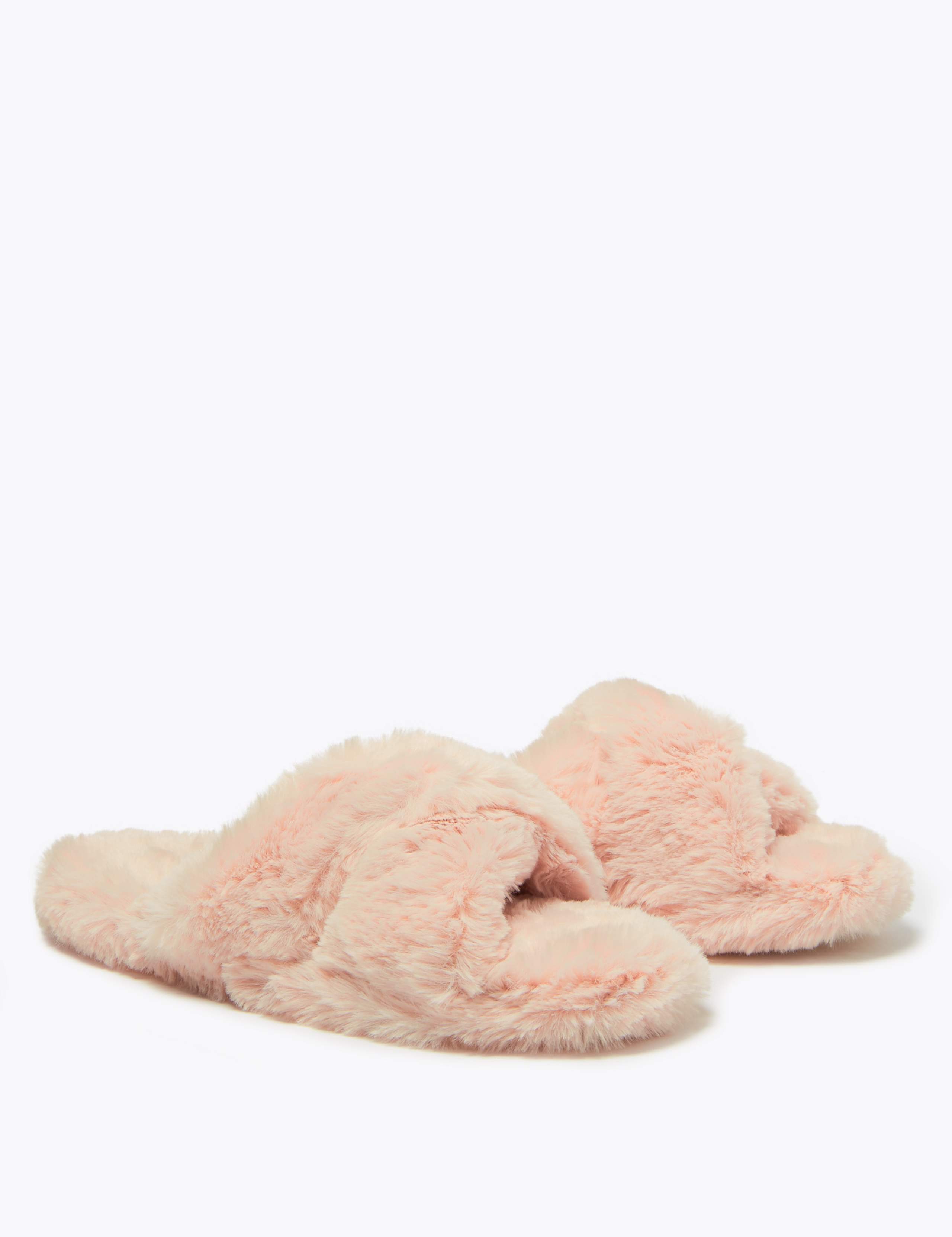 Kids’ Faux Fur Slider Slippers (13 Small - 6 Large) 1 of 5