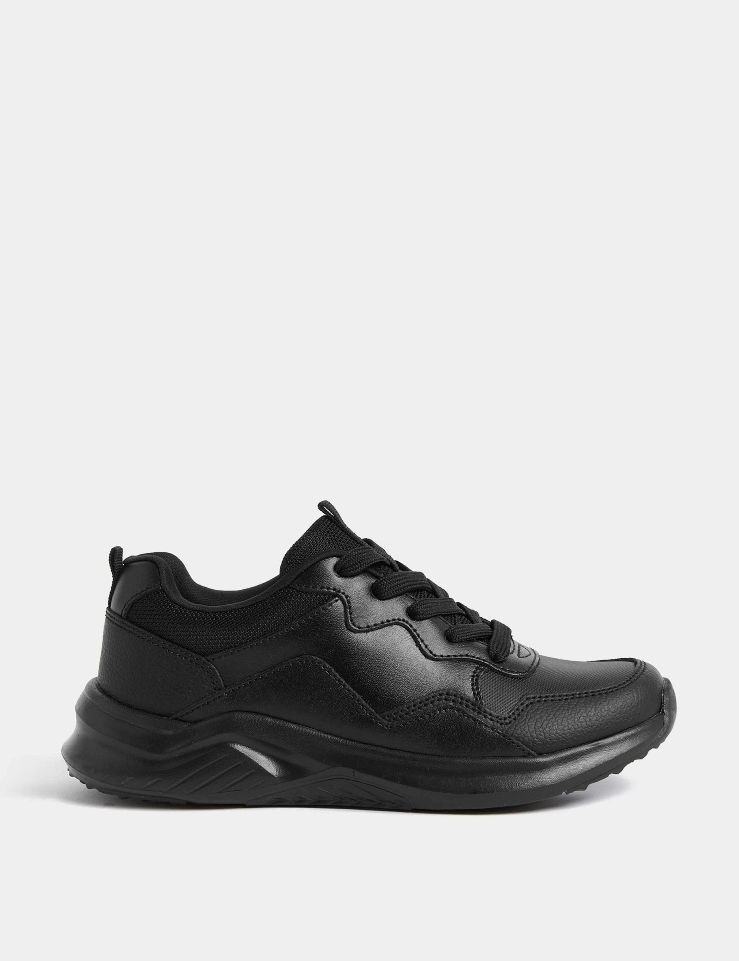 Kids' Leather Lace up School Trainer (2½ Large - 9 Large) 1 of 5