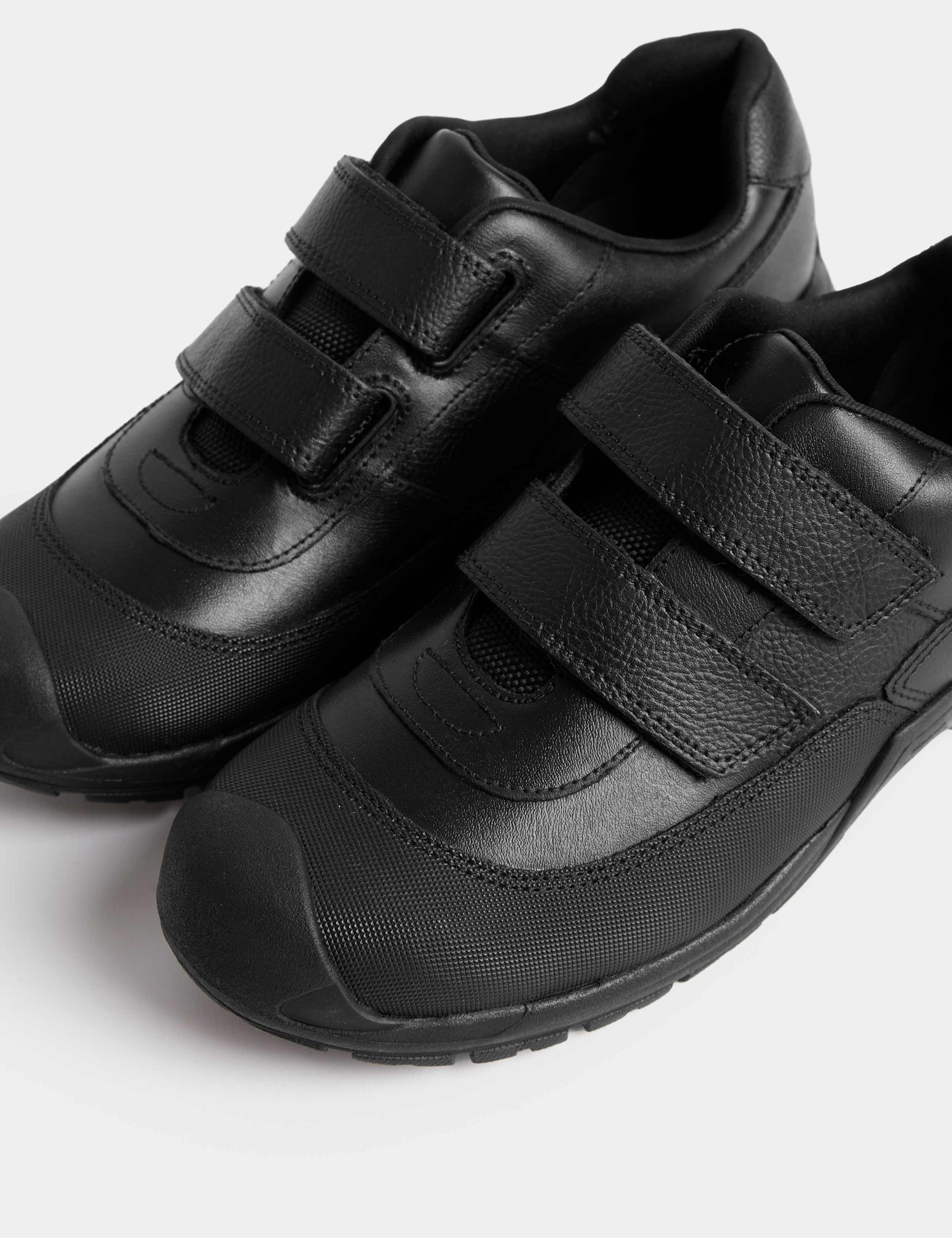 Kids' Leather Riptape School Shoes (2½  Large - 9 Large) 3 of 4