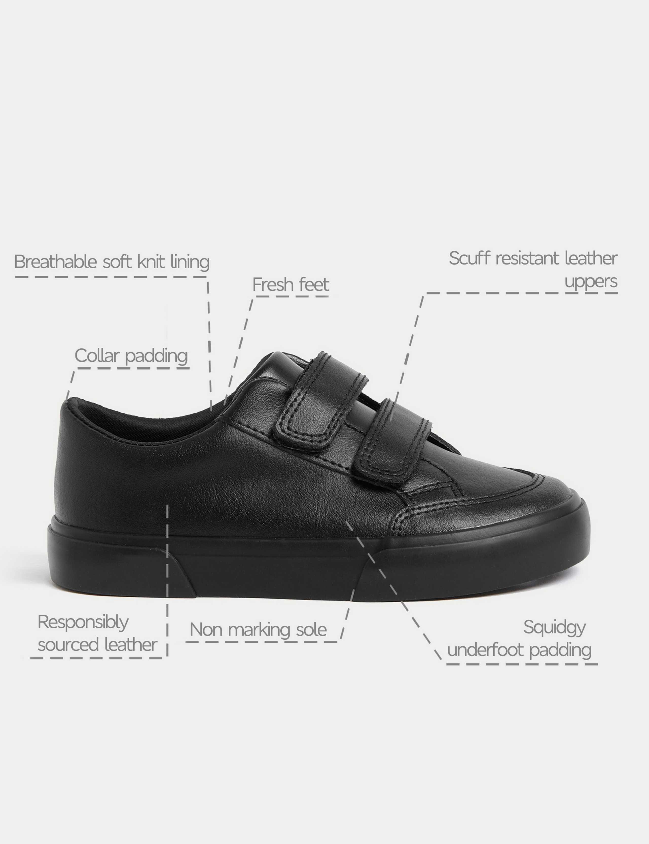 Kids' Leather School Shoes (8 Small - 2 Large) 5 of 5