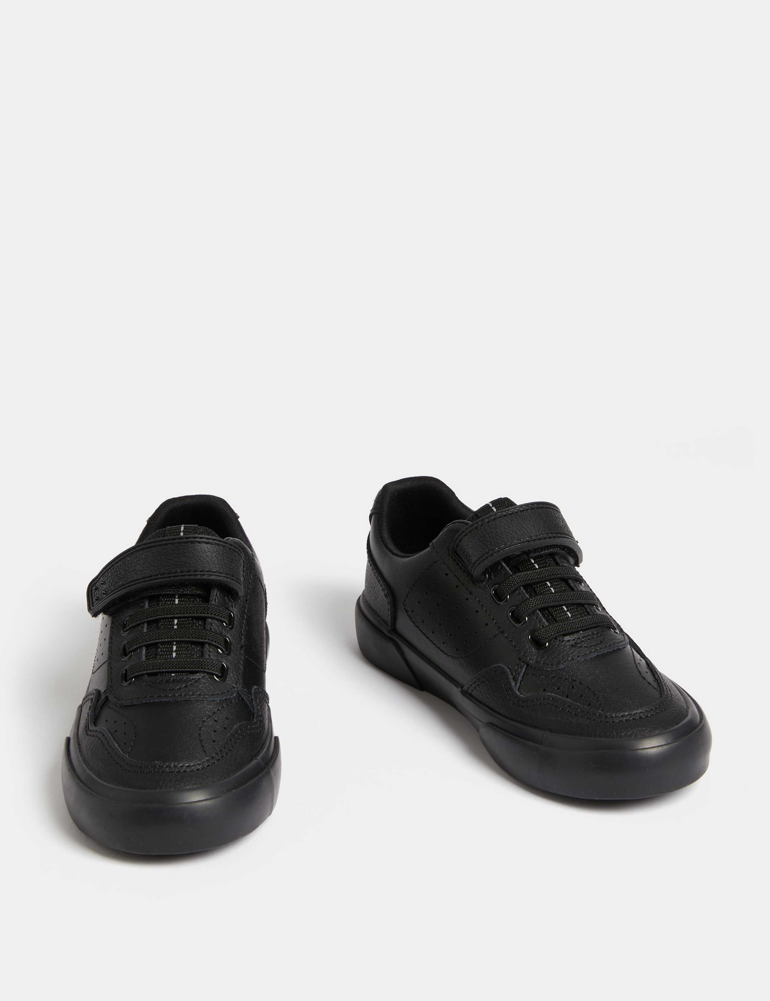 Kids' Leather Riptape School Shoes (8 Small - 2 Large) 2 of 4