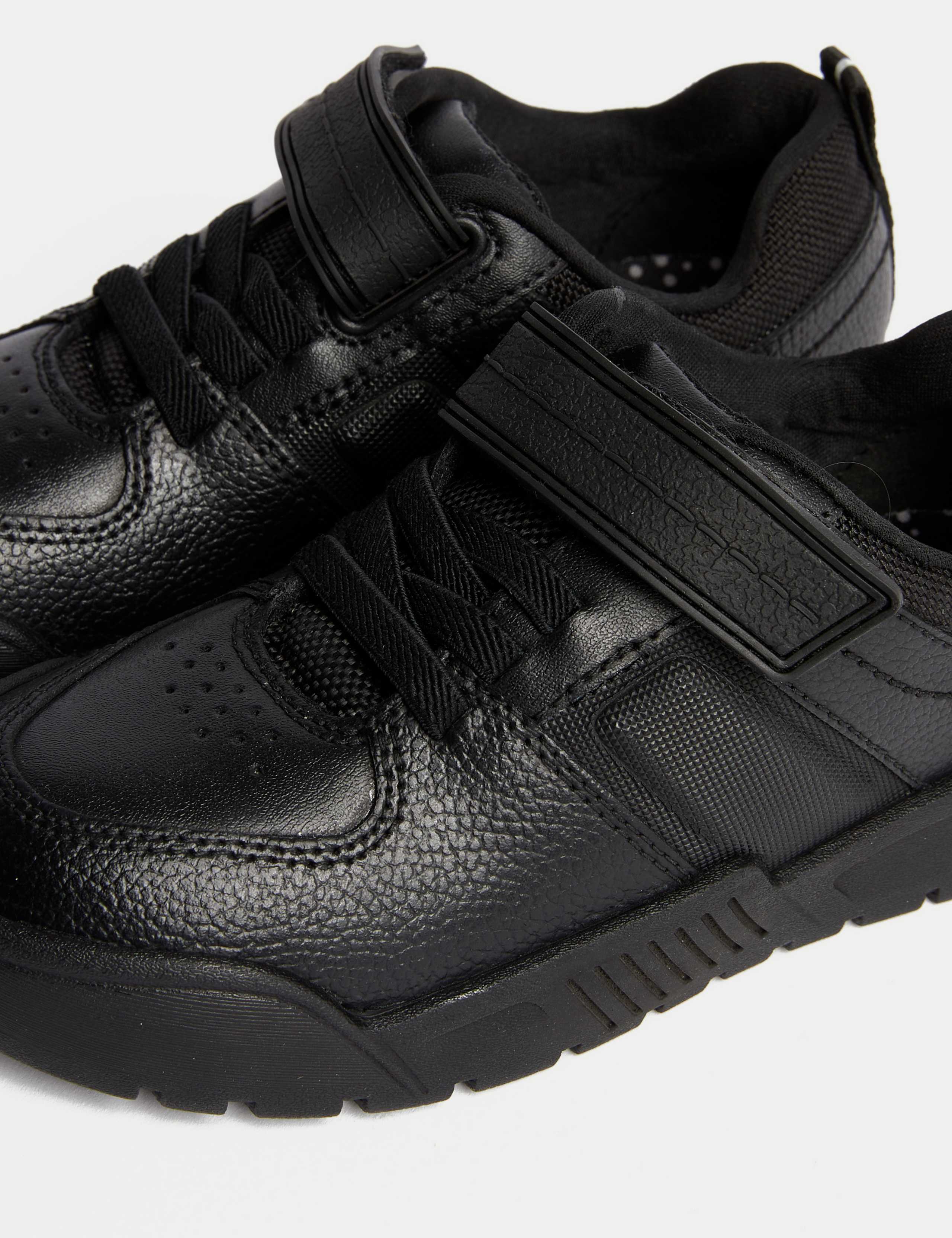 Kids' Textured Riptape School Shoes (8 Small - 2 Large) 3 of 4